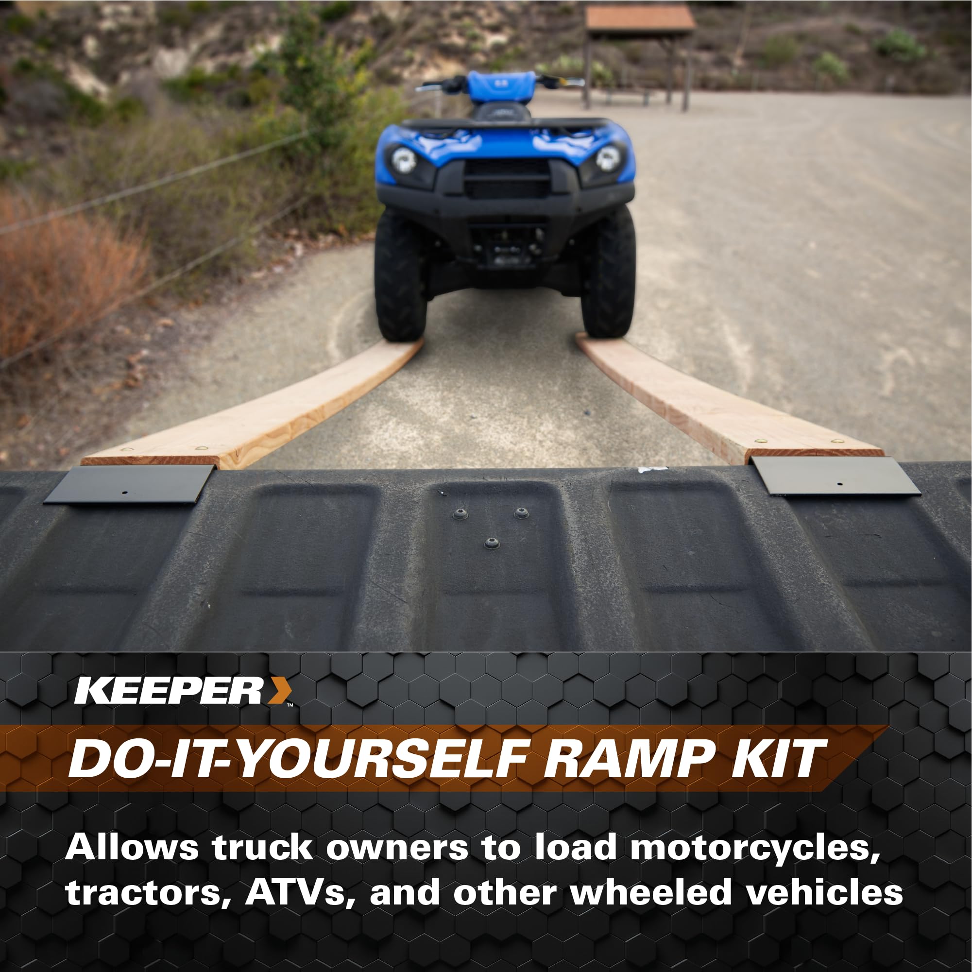 Keeper 05674-6 Do It Yourself Ramp Kit, Black - Safely Load Motorcycles, Tractors, ATVs, and Other Wheeled Transports On and Off Your Vehicle