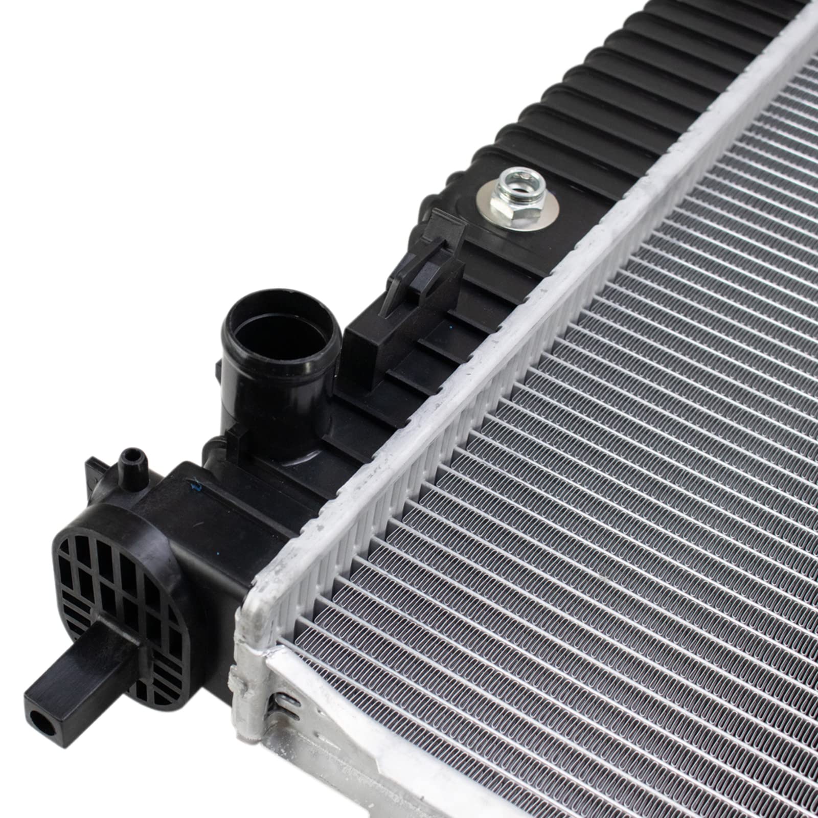 Trq Radiator Assembly Aluminum Core Compatible With 10-16 Cadillac Srx 11 Saab 9-4X Cu13241 Cu13243 Gm3010549