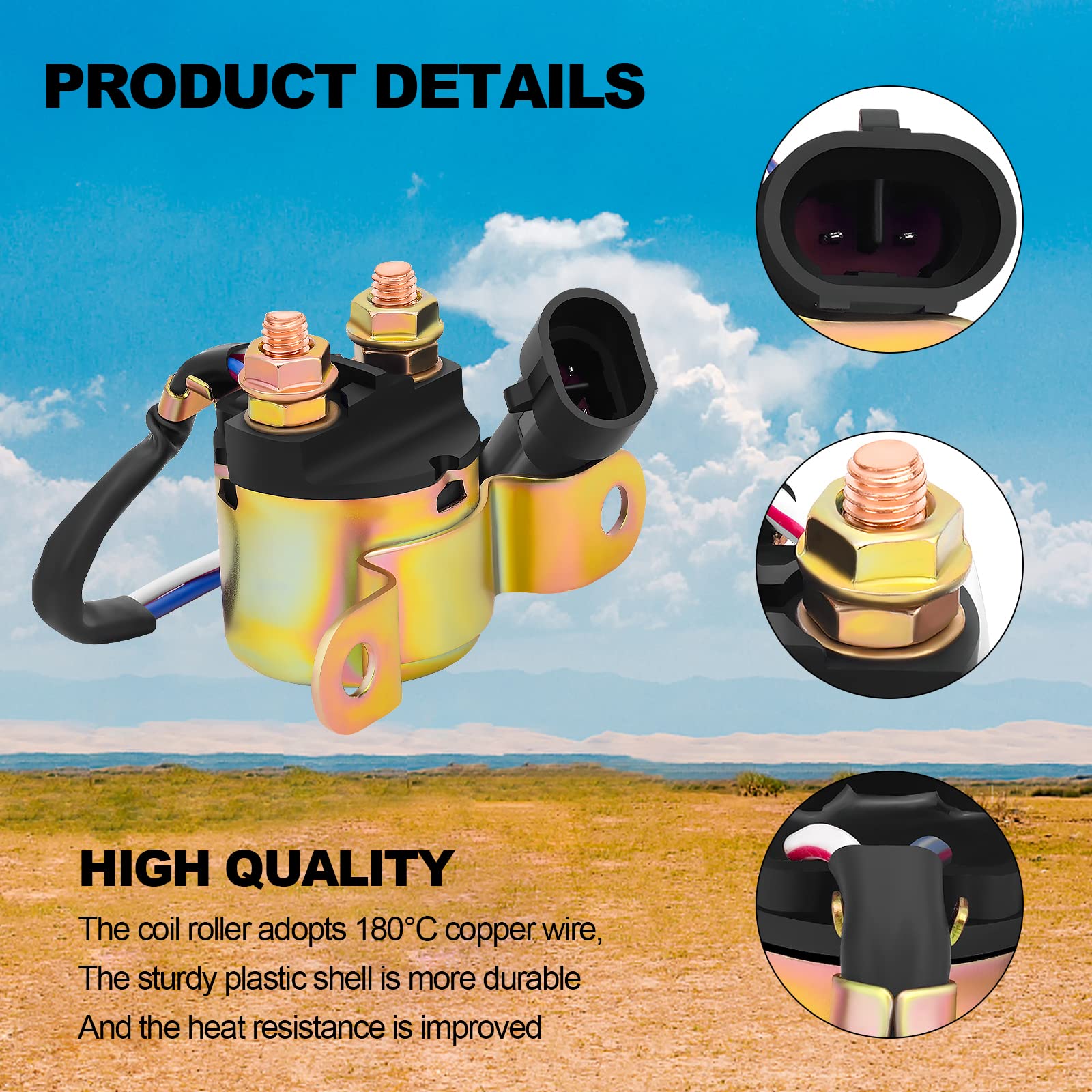 Lcgly Starter Solenoid Relay 4010947 Compatible With Polaris Ranger 400 500 570 700 800 Rzr 570 800 900 1000 4 Turbo Etx Xp Spor