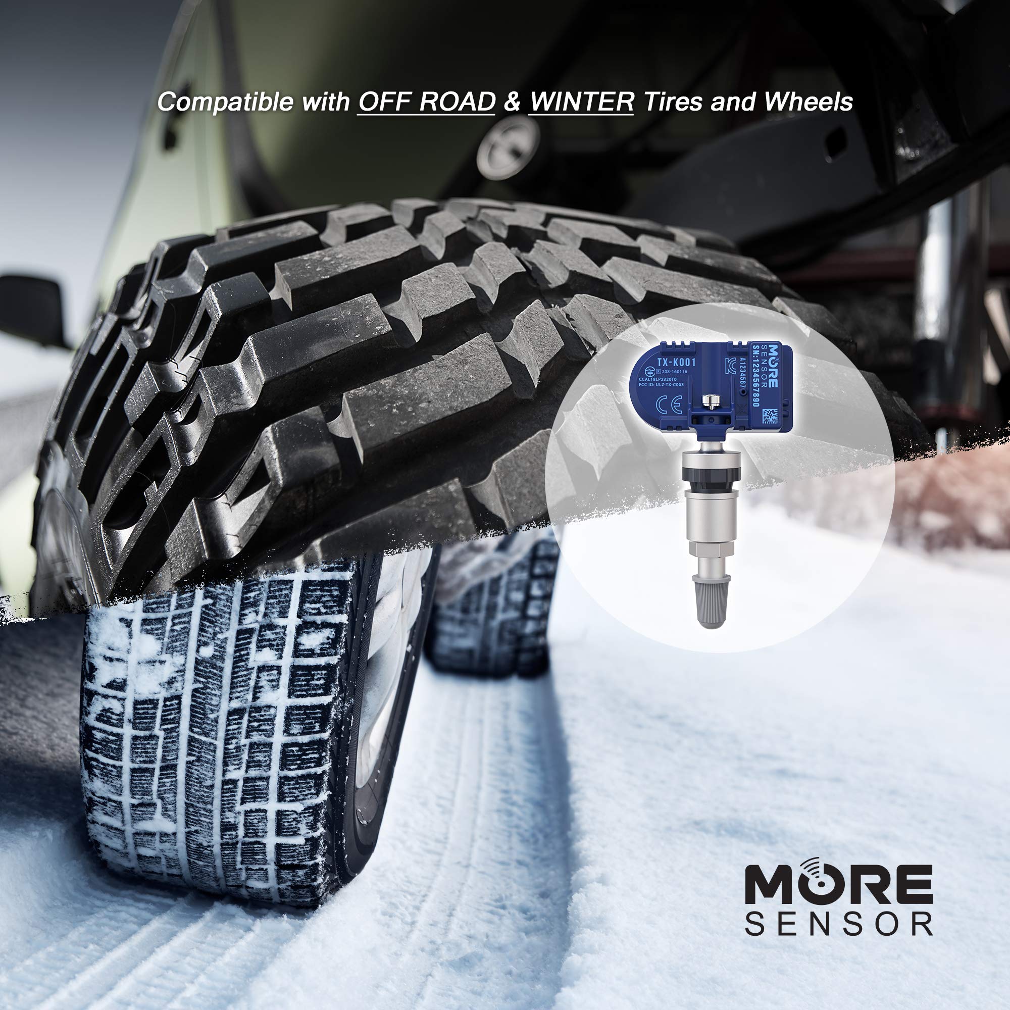 Moresensor Compact Pro Series 315Mhz Tpms Tire Pressure Sensor 4-Pack | Preprogrammed For Select 25+ Japanese Brand Models | Rep