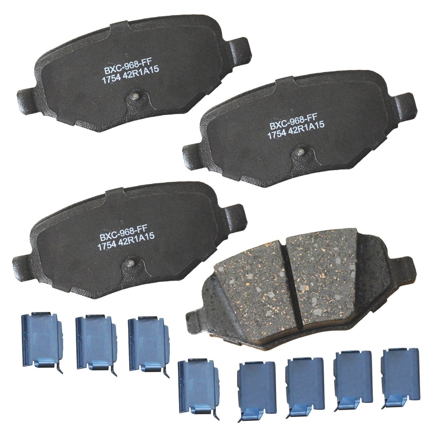 Bendix Premium Sbc1754 Ceramic Rear Brake Pads For Select Models Ford Edge, Explorer, Flex, Police Interceptor Utility, Taurus,