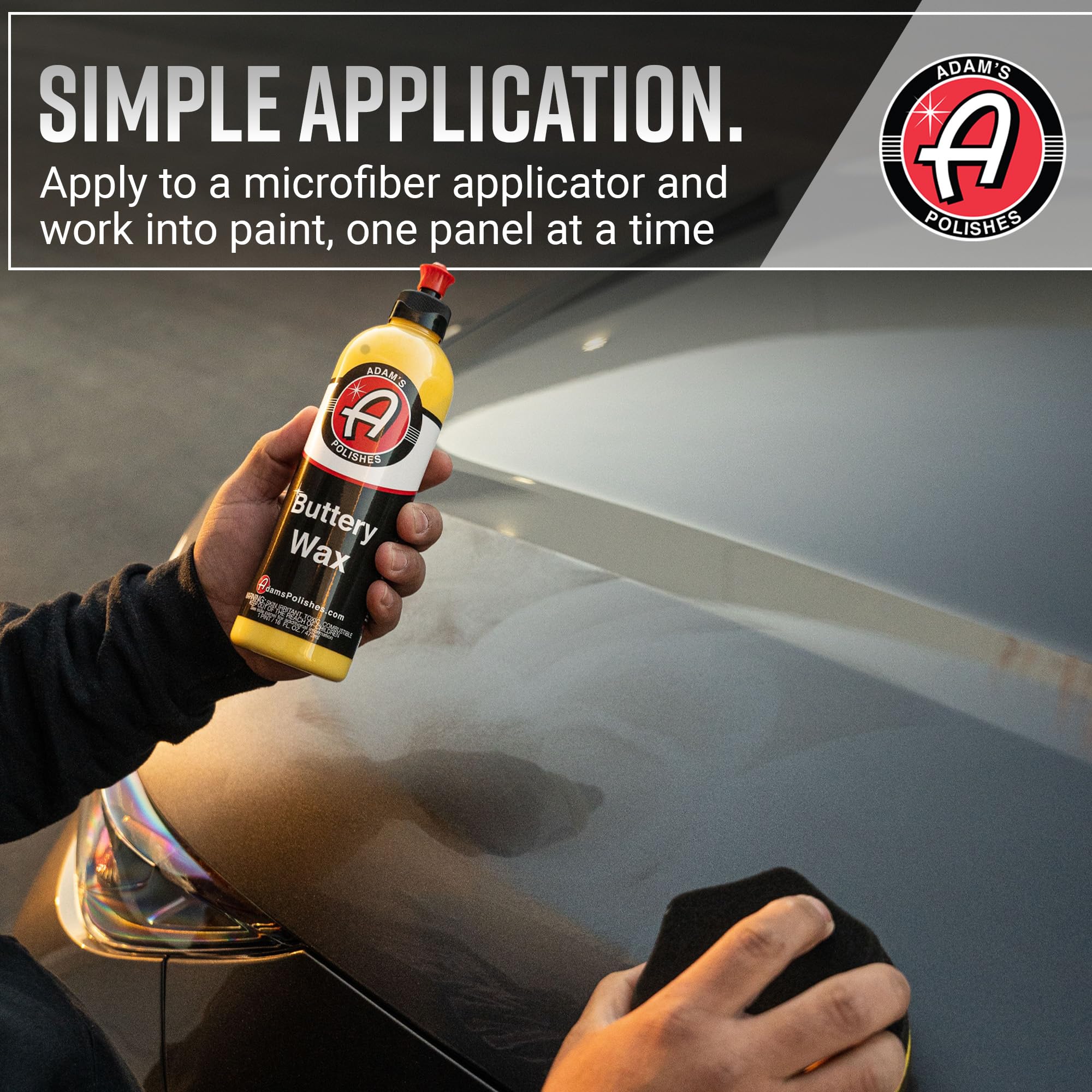 Adam'S Buttery Car Wax Kit - Pure Carnauba Wax For Car Detailing Liquid Wet Wax After Car Wash For Shine, Gloss, & Paint Protect