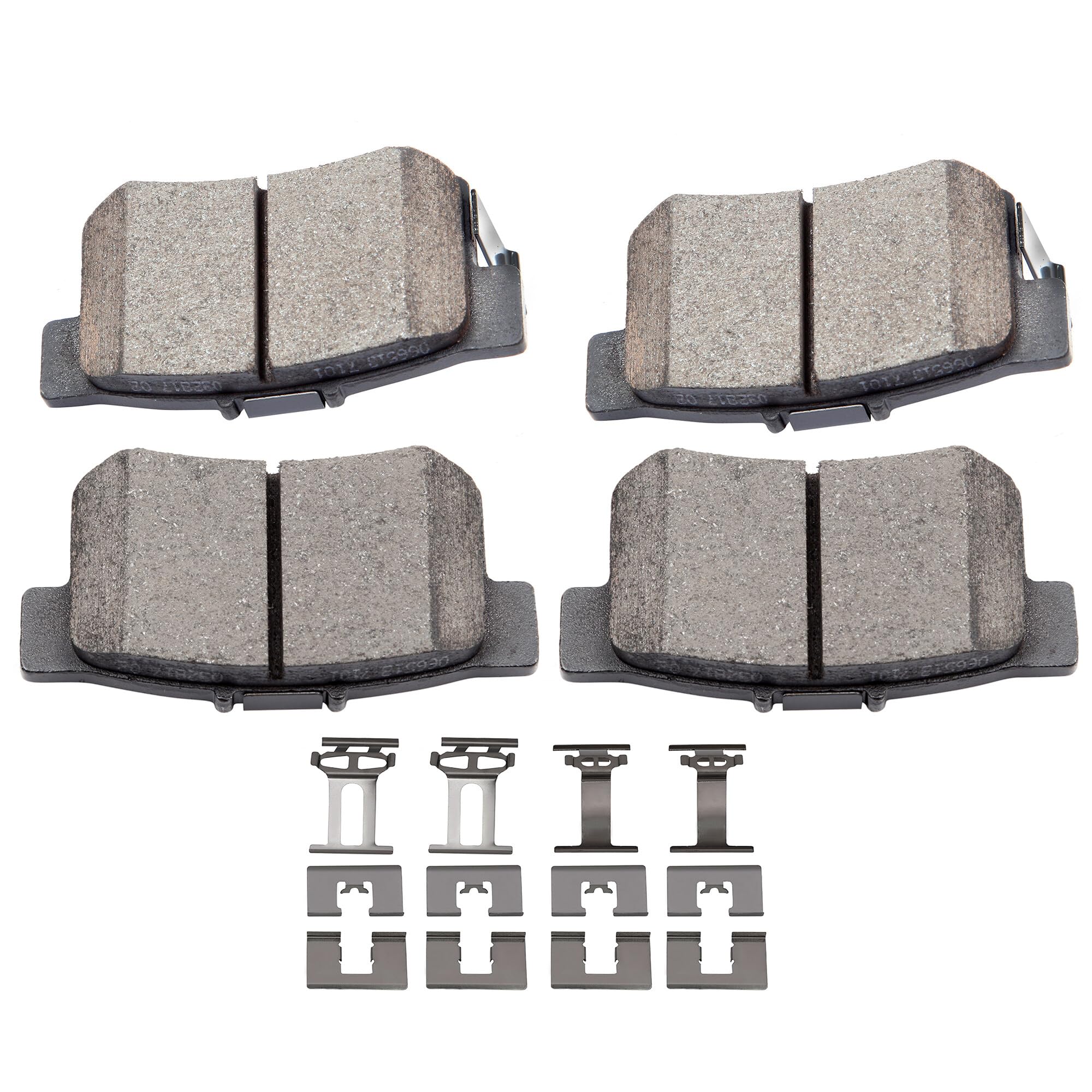 SCITOO D537 Rear Ceramic Brake Pads Sets & Brake Hardware Fit For Acura CL/CSX/EL/ILX/Integra/RSX/TL,For Honda Civic/For Accord/
