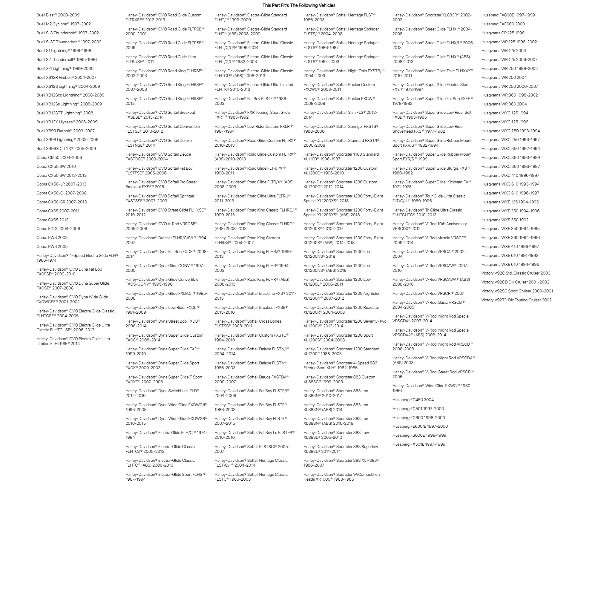 Tusk Steering Stem Bearing Kit for Harley-Davidson® V-Rod VRSCA ® 2002-2004