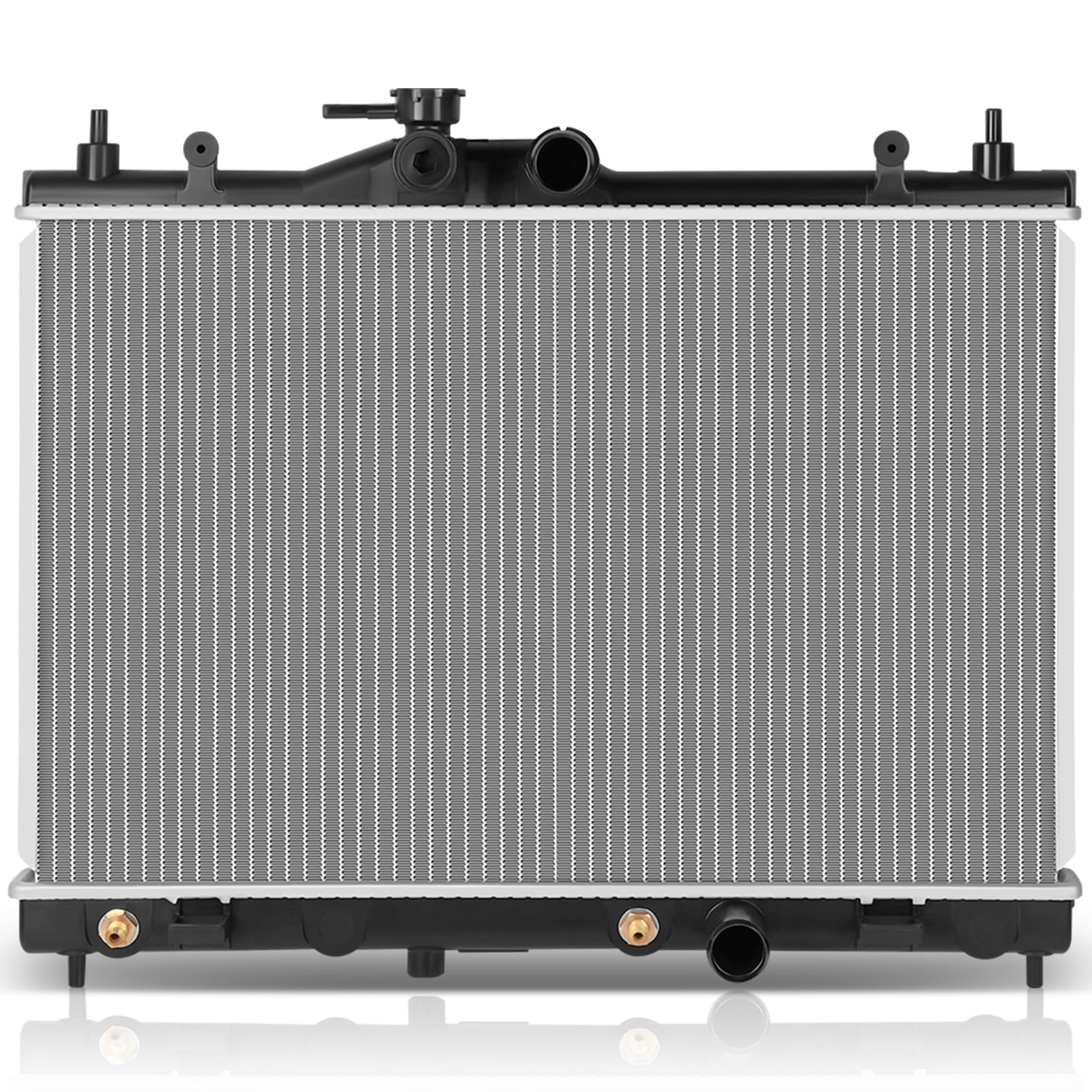 SCITOO Engine Coolant Aluminum Radiator Assembly for 2009-2011 for Nissan for Versa 1.6L 2007-2012 for Nissan for Versa 1.8L; Re