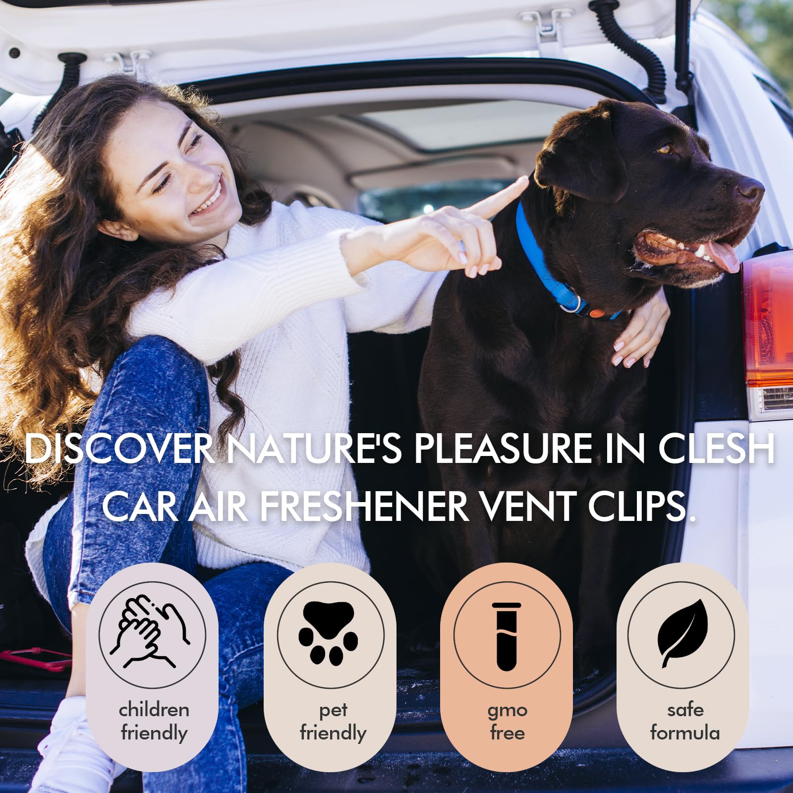 Car Air Fresheners, 6 Pack, Lavender Embrace, Car Fresheners Vent Clips, Long Lasting Air Freshener For Car, Car Refresher For M