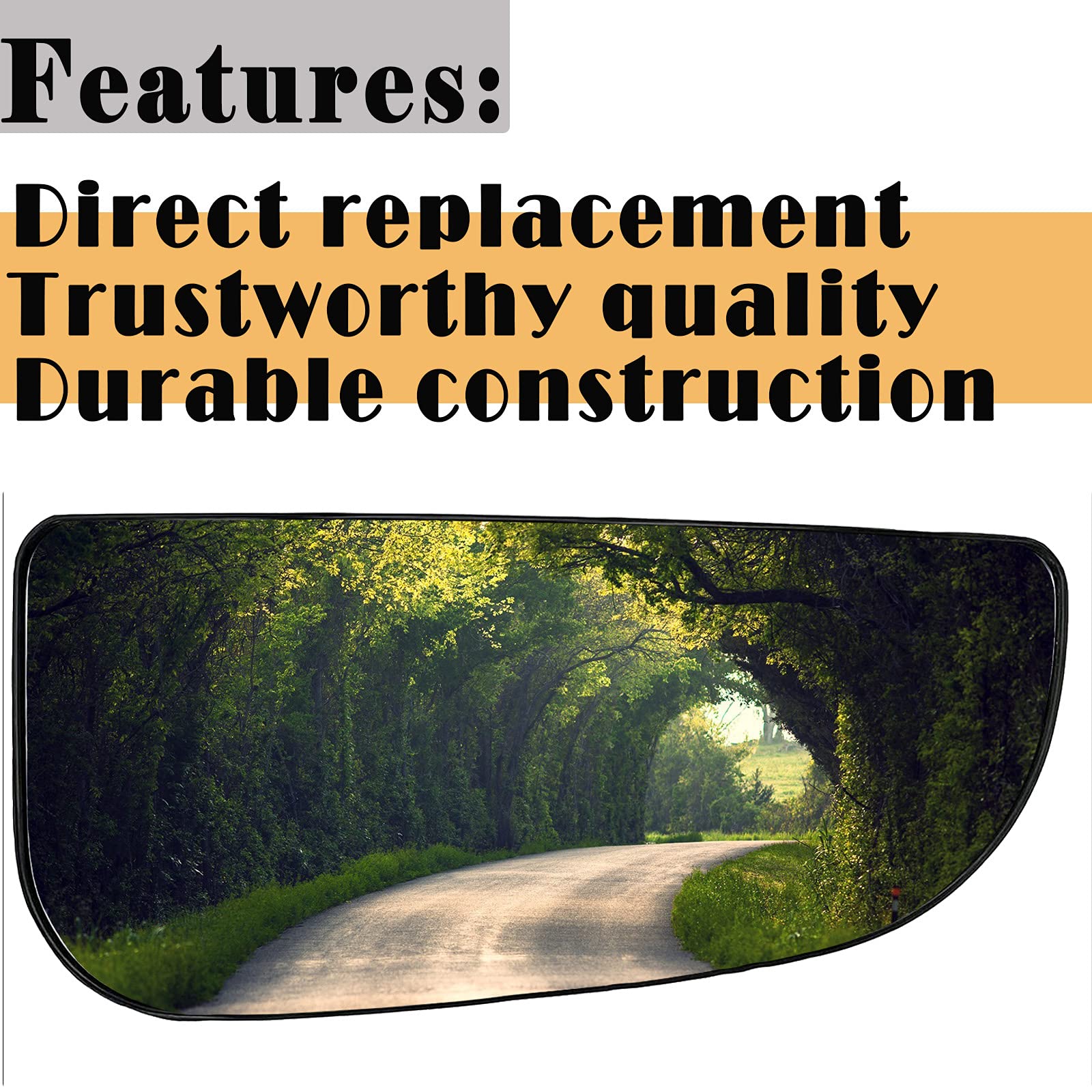 Papegia Ram Passenger Side Lower Mirror Glass - 2009-2020 Dodge Ram 1500 2500 3500 4500 5500, Convex, with Bracket,