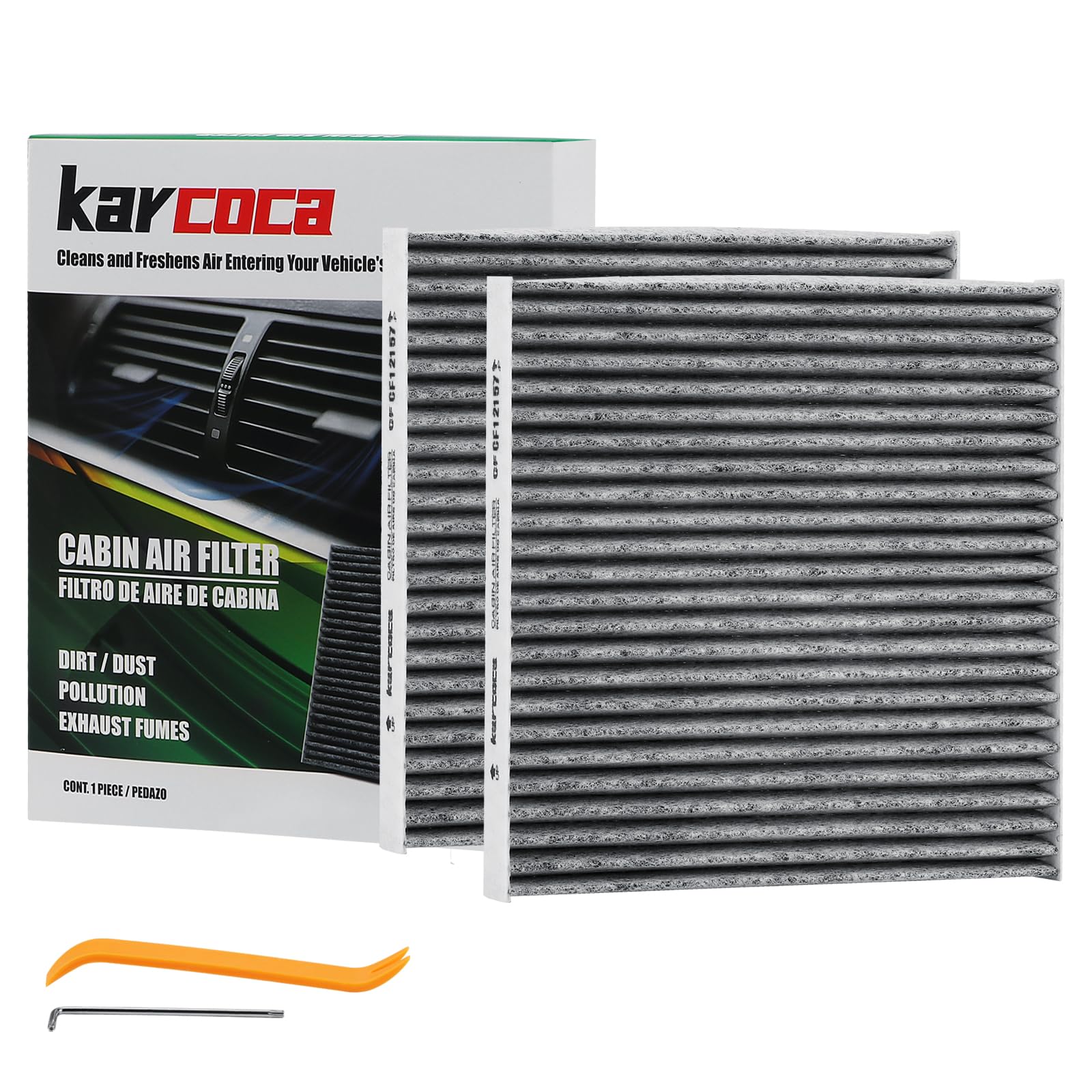 CF11671 Cabin Air Filter With Activated Carbon Compatible with RAM 1500 2500 3500 2016-2024, RAM 4500 5500 2016-2023, MAZDA CX-7