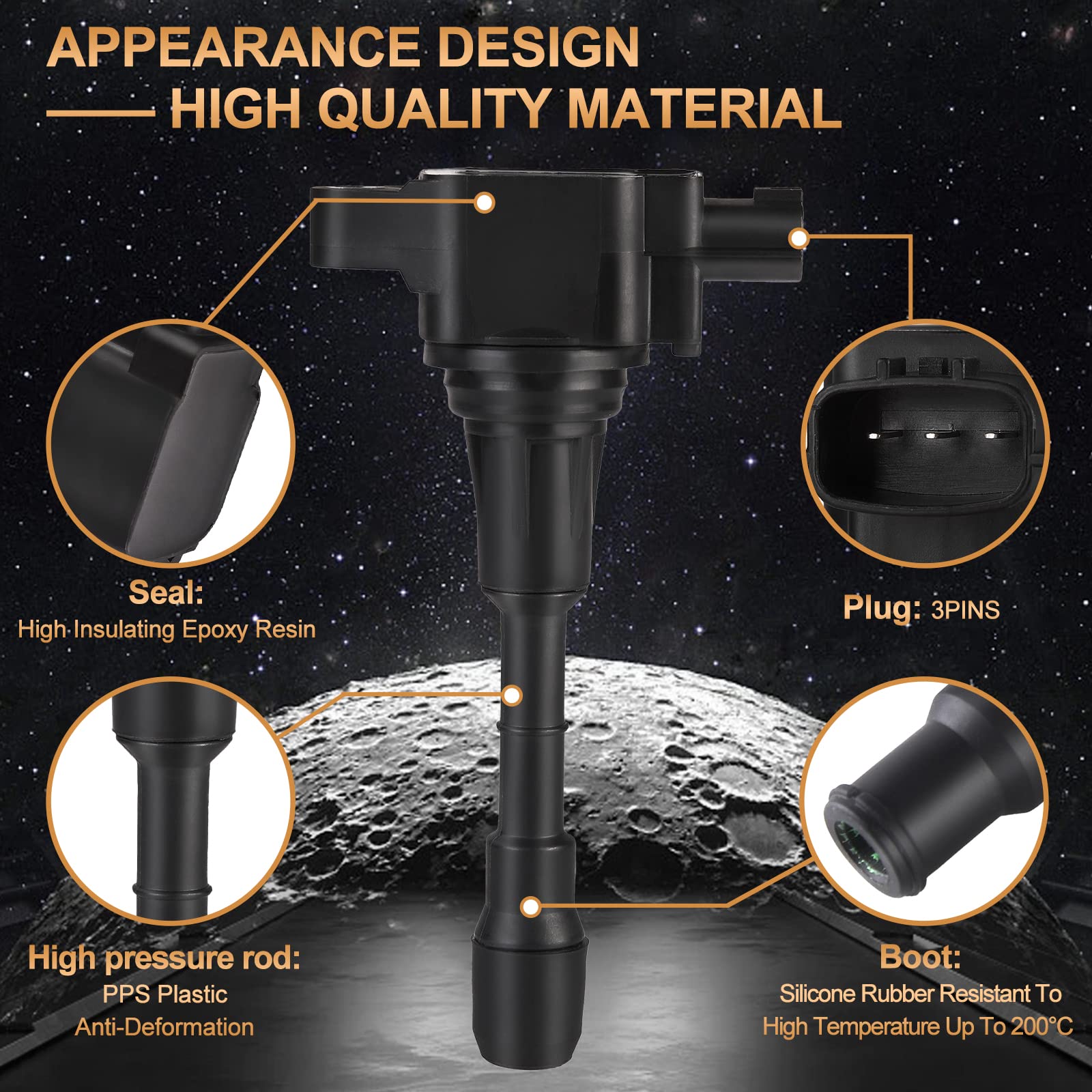 BLPextrm Ignition Coil Pack UF617 for Nissan Infiniti 370Z G37 M37 Q50 Q60 Q70 QX50 QX70 V6 3.7L Replacement