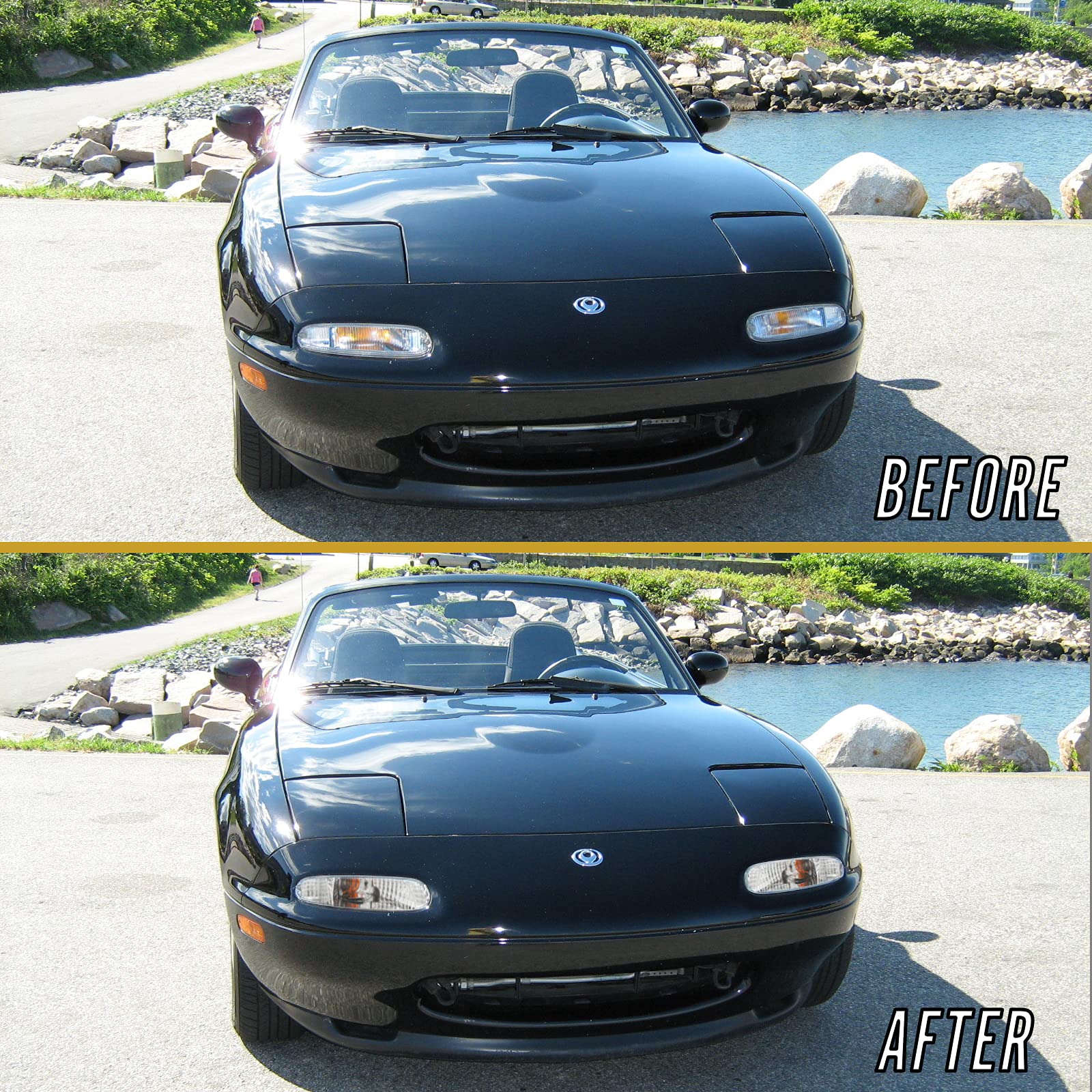 USR DEPO 90-97 MX-5 Signal Lights - JDM Crystal Style Front Bumper Turn Signal Lamps Set (Left + Right) Compatible with 1990-199