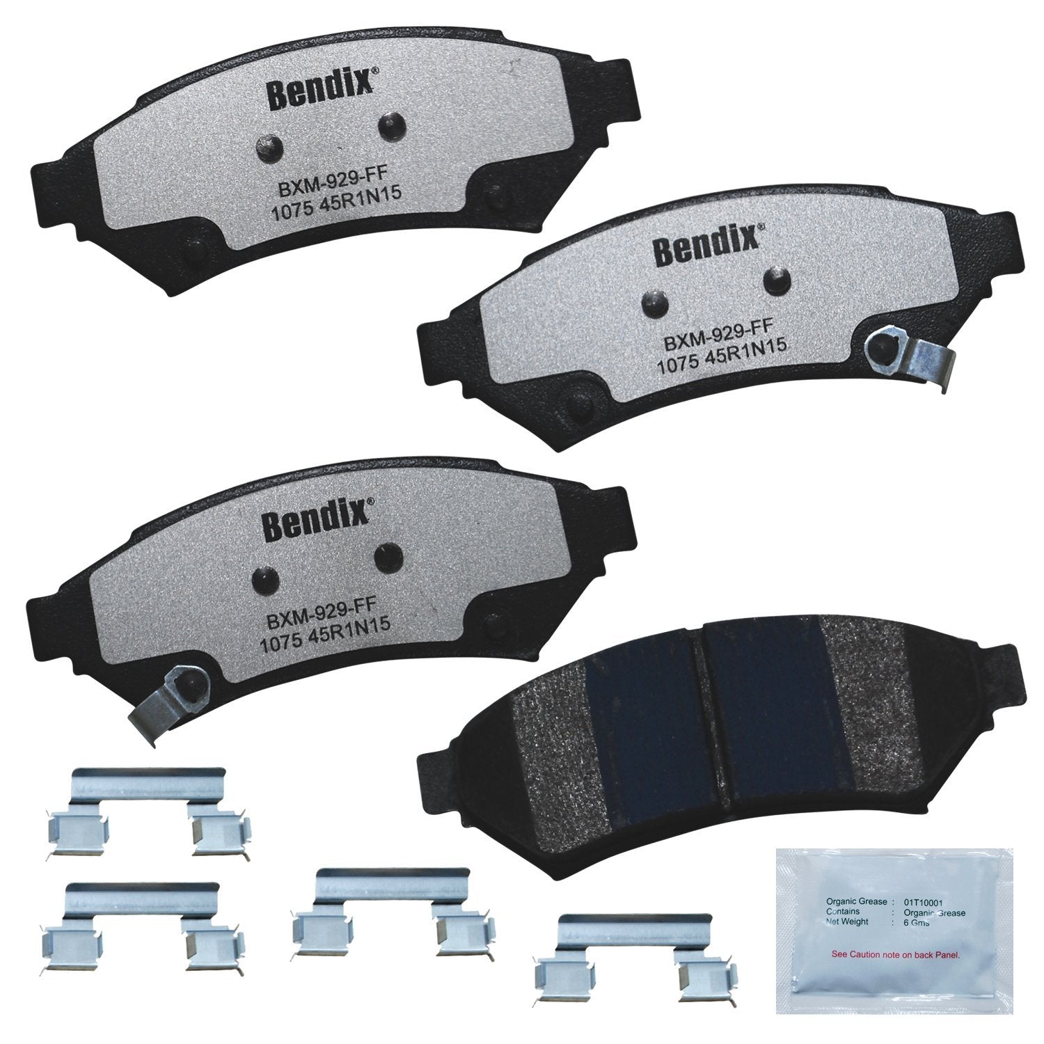Bendix Fleet Metlok Mkd1075Fm Semi-Metallic Front Brake Pads For Select Models Buick Allure,Lacrosse,Terraza,Chevrolet Uplander,