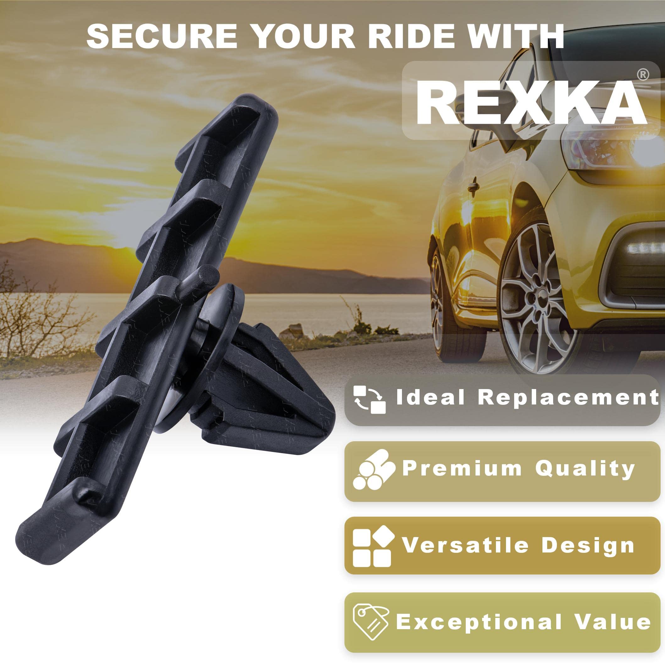 Rexka 10Pcs Rocker Panel Ground Effects Moulding Clips For Ford Mustang F4Zz-6310182-A