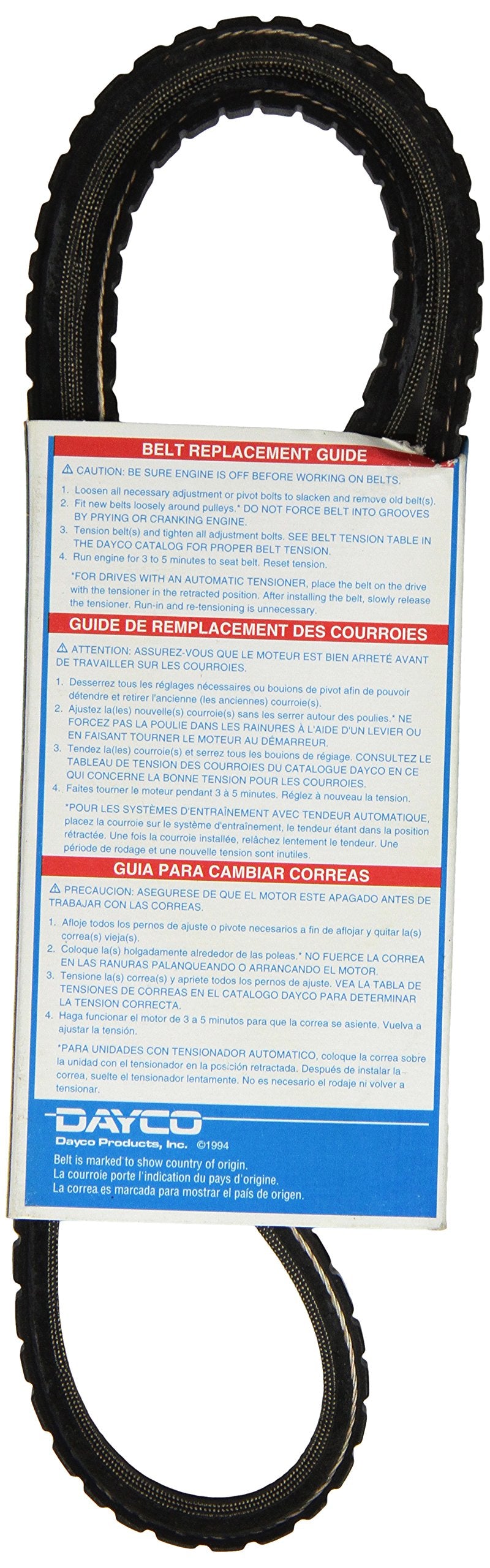 Dayco 17410 Accessory Drive Belt, Black