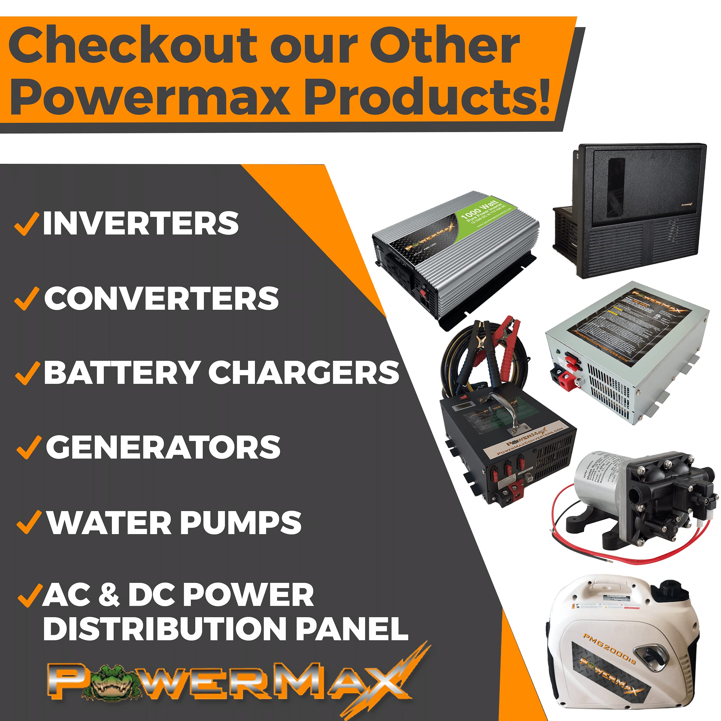 Powermax Pm3-55| Rv Power Converter Charger – 110Vac To 12 Volt, Universal Regulated Switching Power Supply, Pm3 Series, Exact Replacement For Wfco Wf-8955 |Ensuring Optimal Performance & Reliability