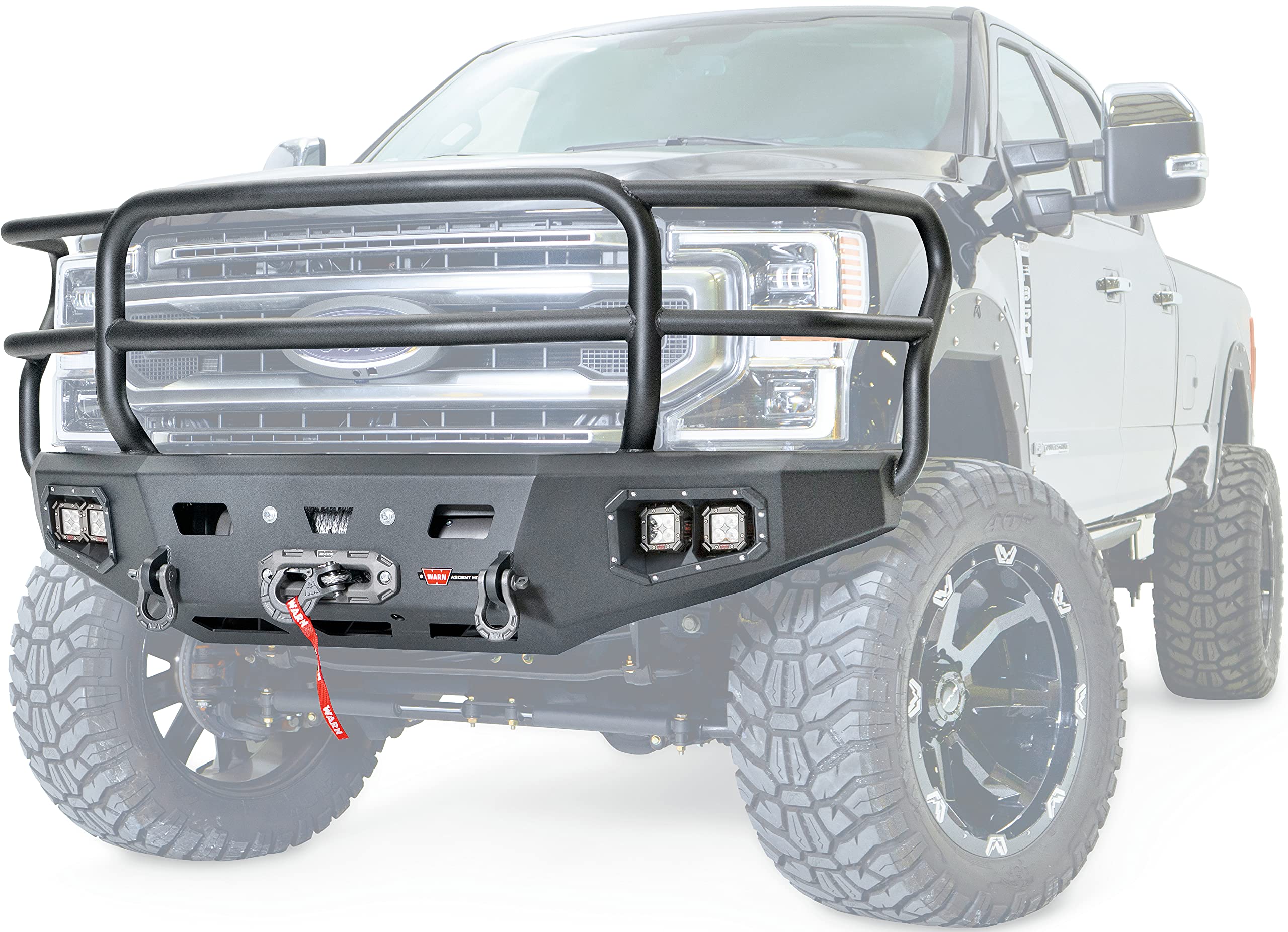 Warn 106914 Ascent Hd Front Bumper With Full Grille Guard, Fits: Ford Super Duty F250 & F350 (2017-2021)