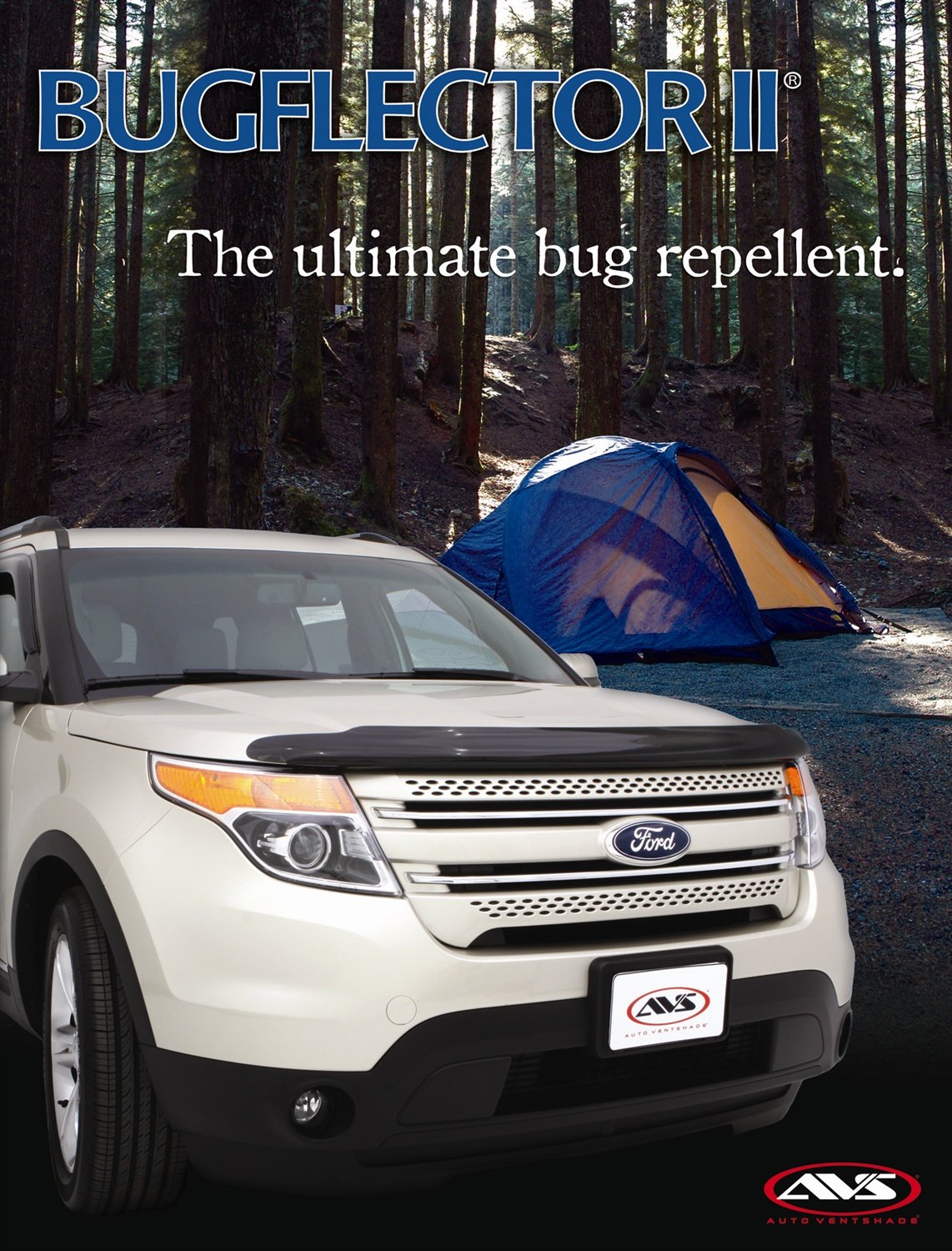 Auto Ventshade [Avs] Bugflector Ii / Hood Shield | Fits 2008 - 2012 Ford Escape, 2008 - 2011 Mazda Tribute, 1 Pc. | Dark Smoke - 24818
