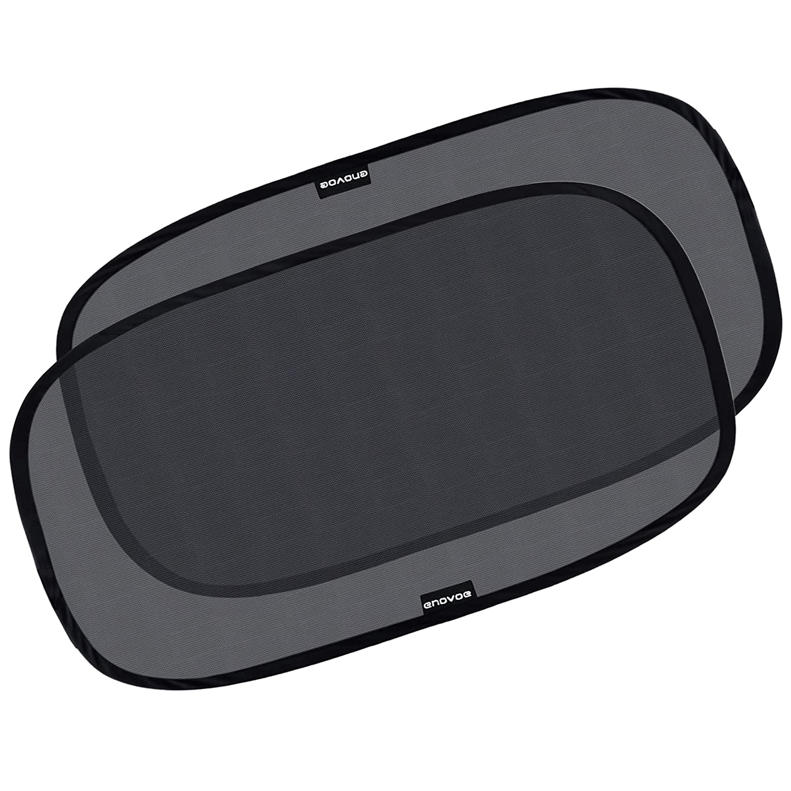 Enovoe Car Window Shade for Baby - (2 Pack) UV Protection Breathable Mesh Baby Window Covers - Sun Shade Blocker, Cling Window Cover - Glare Shield and UV Rays Protection for Your Child - XL 25' x 16'