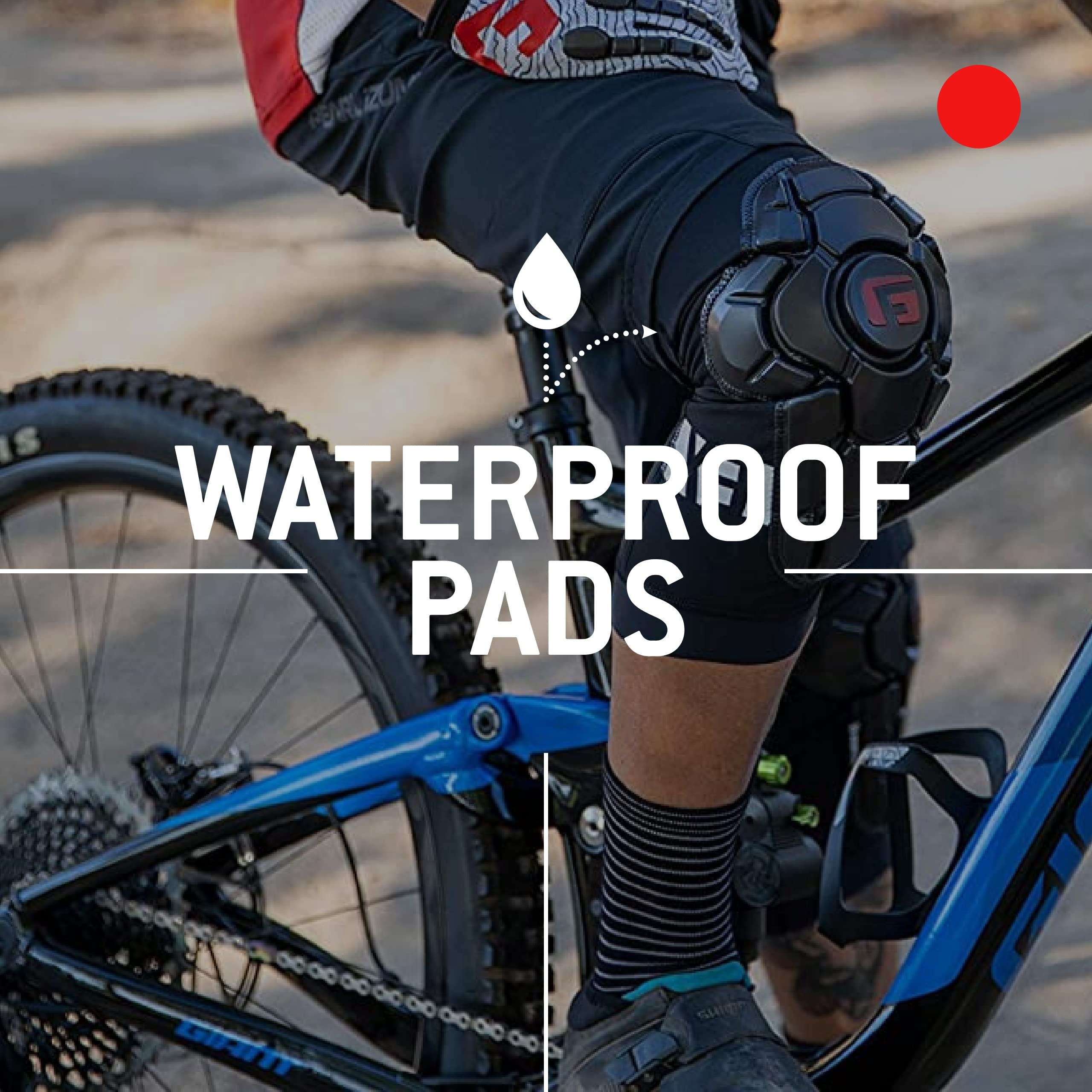 G-Form Pro-X3 Mountain Bike Knee Guards - Biking Knee Guards For Athletes - Knee Compression Sleeve For Mountain Biking & More -