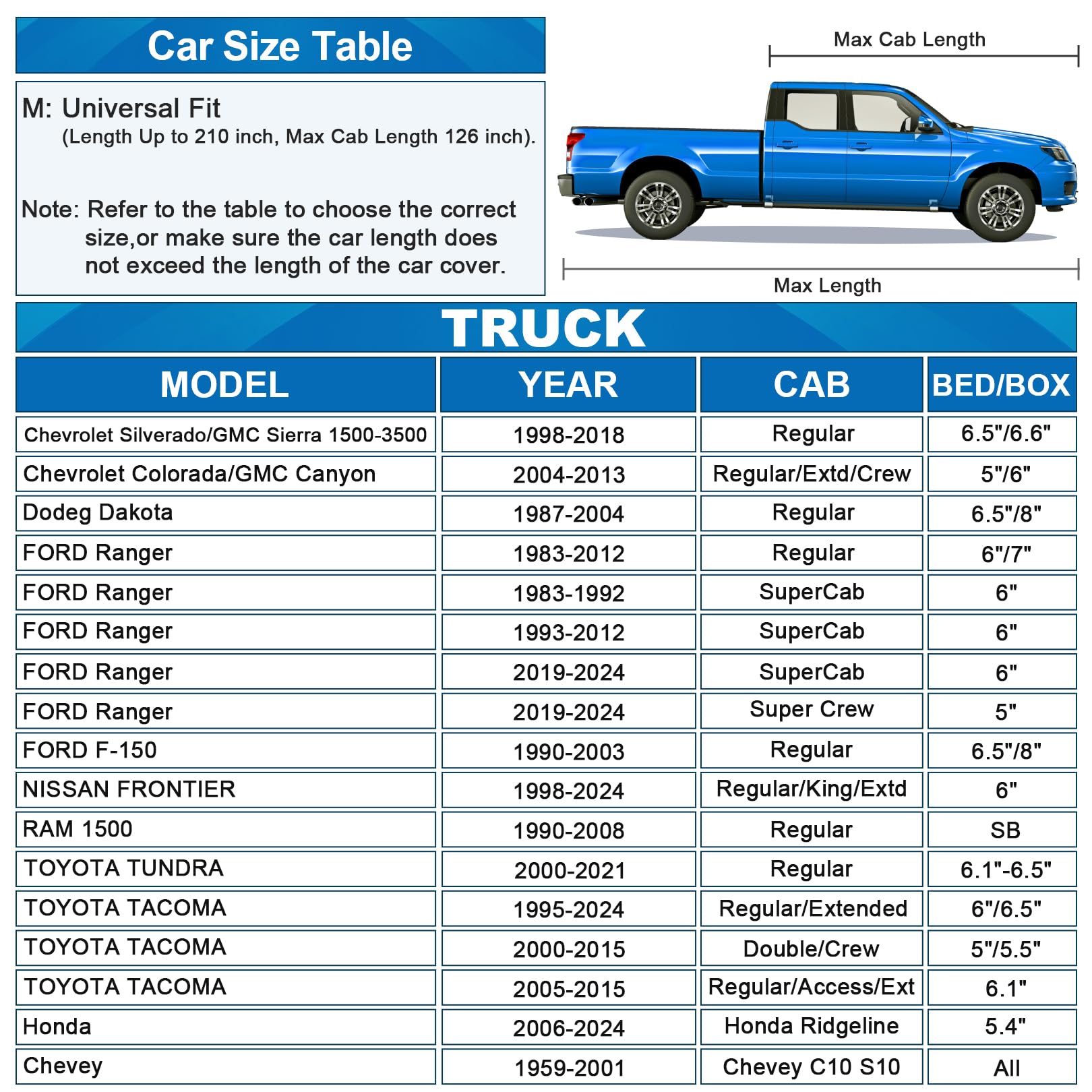 10 Layers Truck Cover Waterproof All Weather Heavy Duty Sun Snow Wind Protection Outdoor Pickup Cover With Cotton, Universal Fit