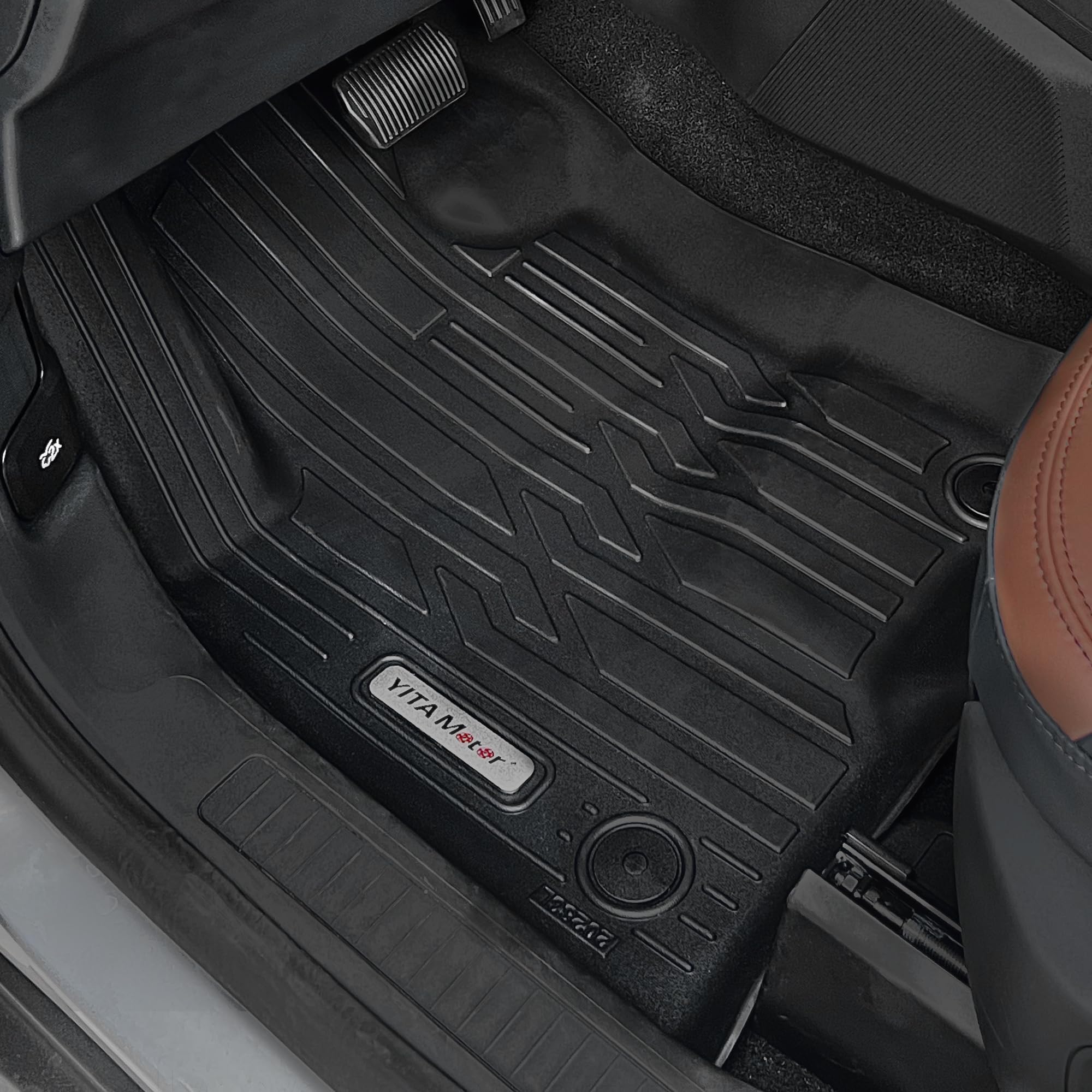 Yitamotor Floor Mats Fit For 2022-2025 Ford Maverick Hybrid, Custom Fit Maverick Car Mats, All-Weather Tpe Front And Rear Row Fl