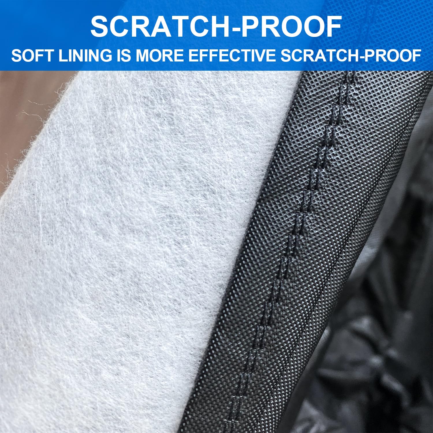 Kayme Half Car Cover, Windshield Cover For Ice And Snow Top With Reflective Straps, Roof Cover Waterproof All Weather Dust, Sun