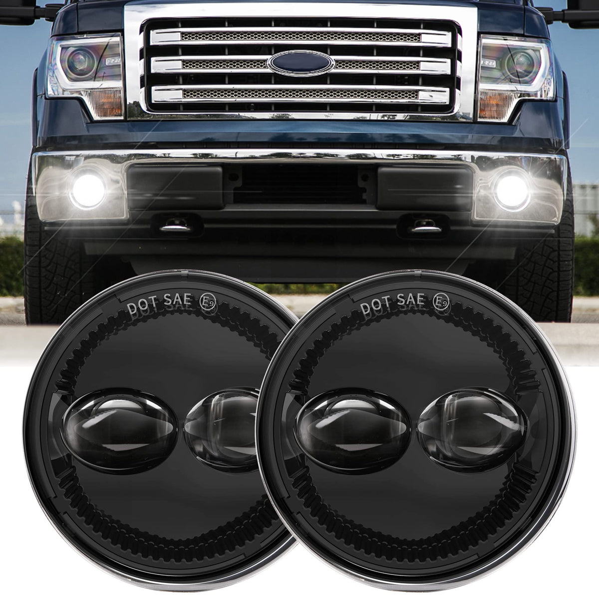 Z-Offroad Dot Approved Led Fog Lights For 2006-2014 Ford F150 2006 2007 2008 2009 2010 2011 2012 2013 2014 F150, Bumper Driving