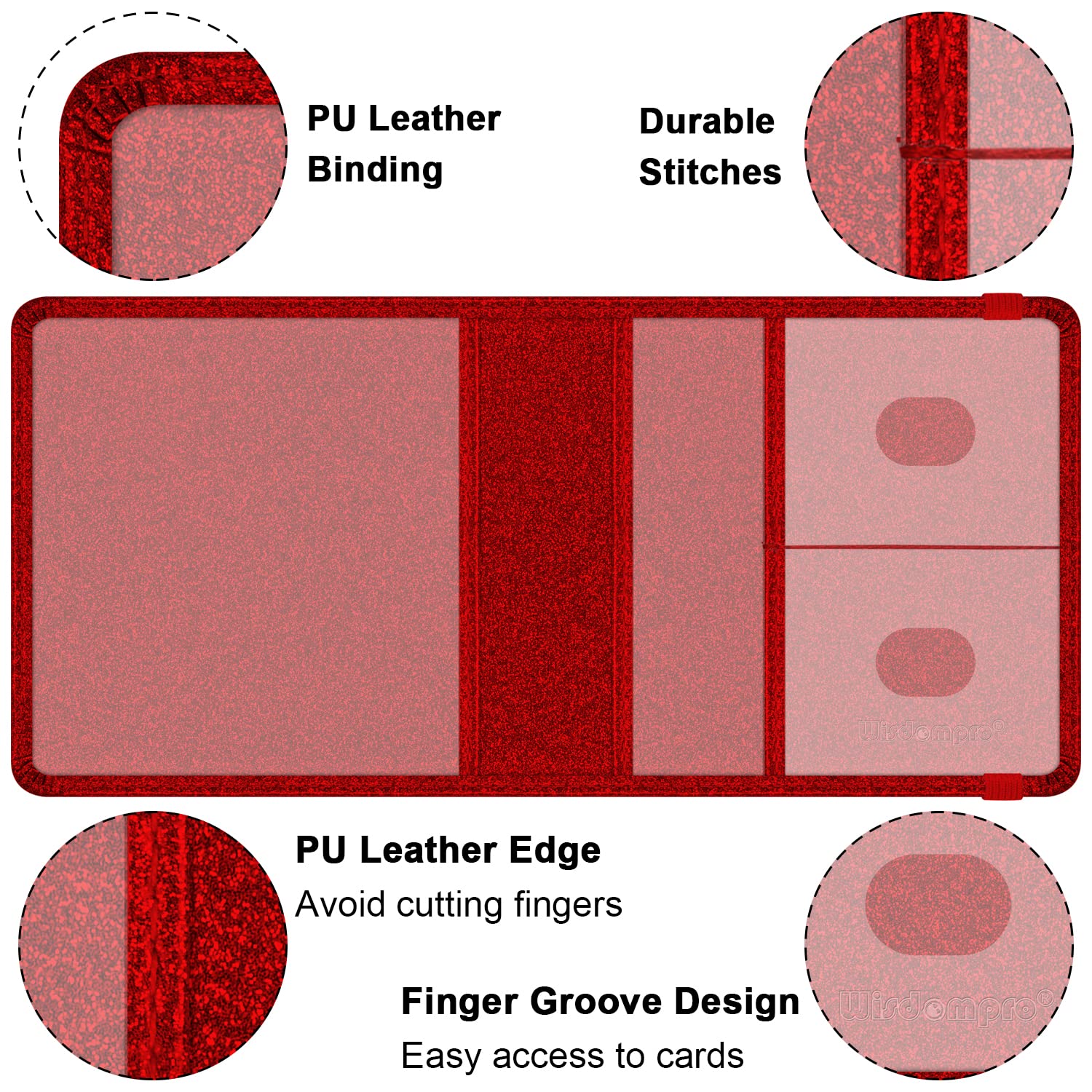 Wisdompro Car Registration And Insurance Holder Glitter Pu Leather Glove Box Organizer Wallet For Document, Id, Driver'S License