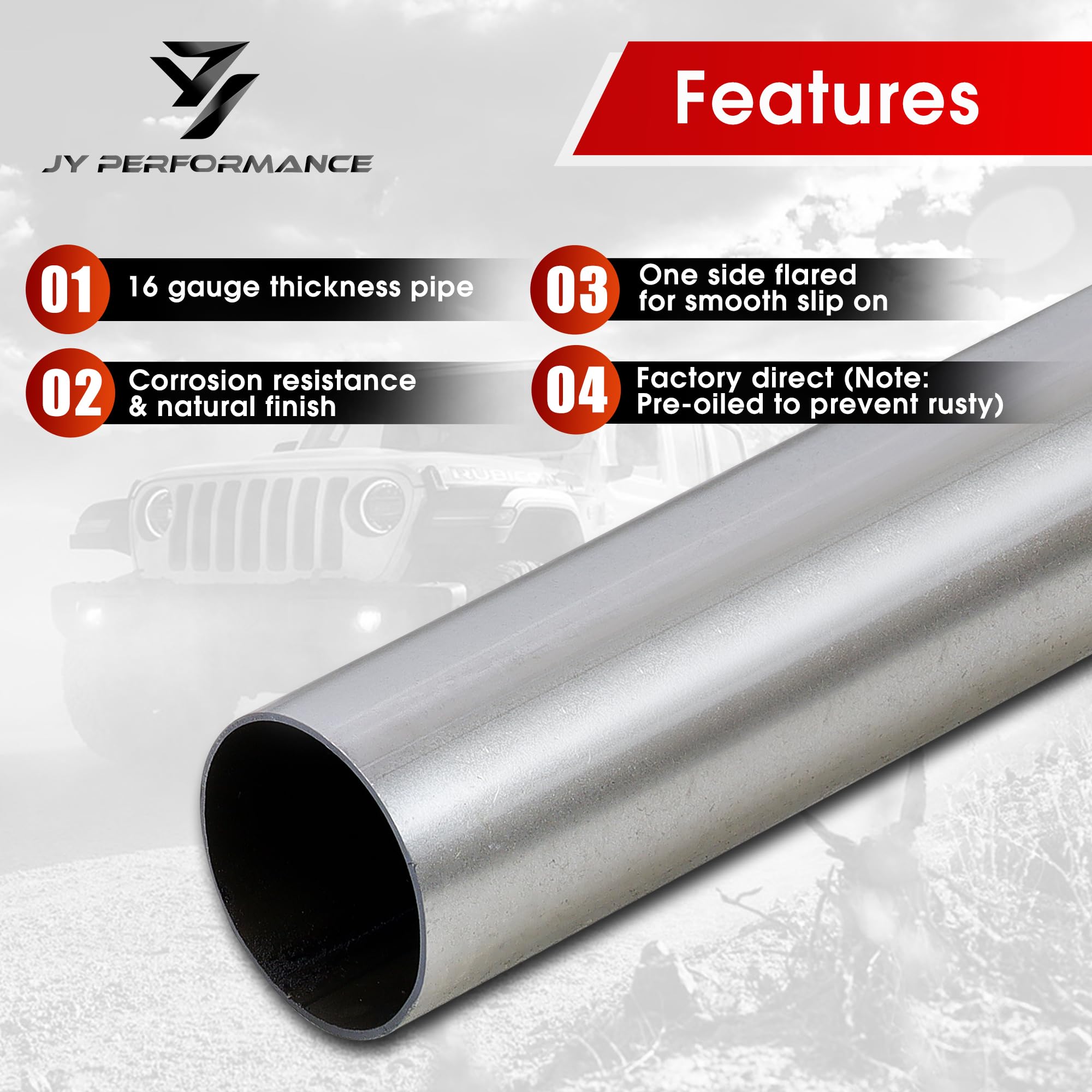 3'' Mild Steel Custom Exhaust Kit Tubing Mandrel Bend Pipe Straight & U-Bend Universal 8Pcs