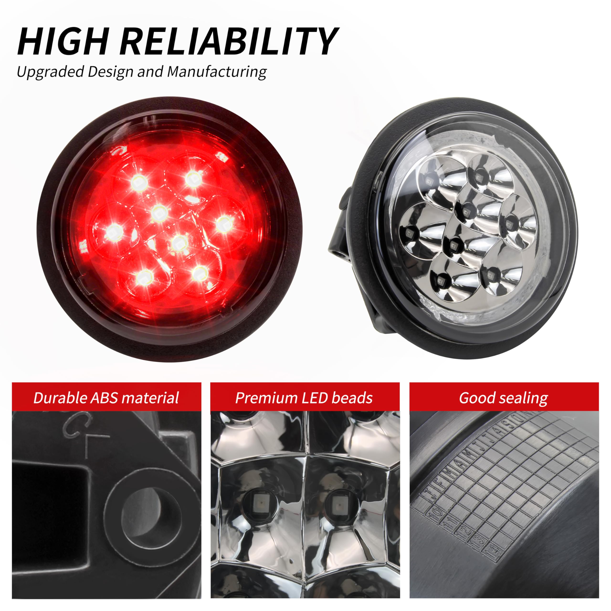 Sautvs Led Taillights Assembly For Can Am Outlander, Smoked Black Rear Brake Stop Lights Tail Lamps Fit For Can-Am Outlander/Commander/Maverick 2011-2022 Accessories, Replace Oem# 710001645, 2Pcs