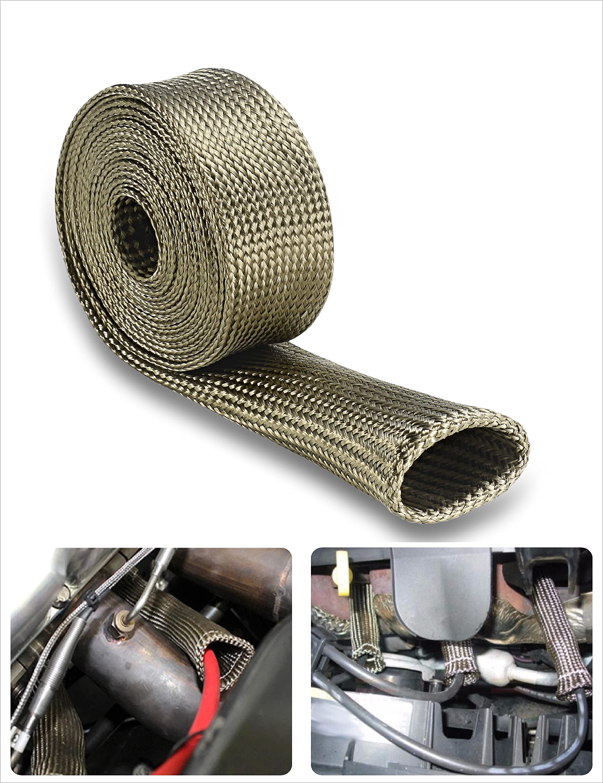 Wire Heat Shield Automotive Heat Shield Sleeve Fuel Line Heat Shield Titanium Auto Hose Spark Plug Wire Cover Protectors Boots R