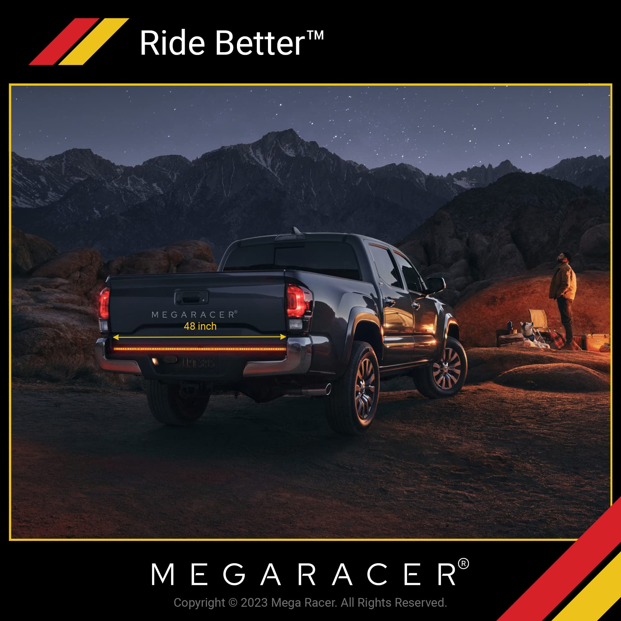 Truck Tailgate Light Bar | 48 Inch Triple Row | Led Brake Light Strip | Truck Light Bar | Under Tail Gate Led Light Strip | Pack