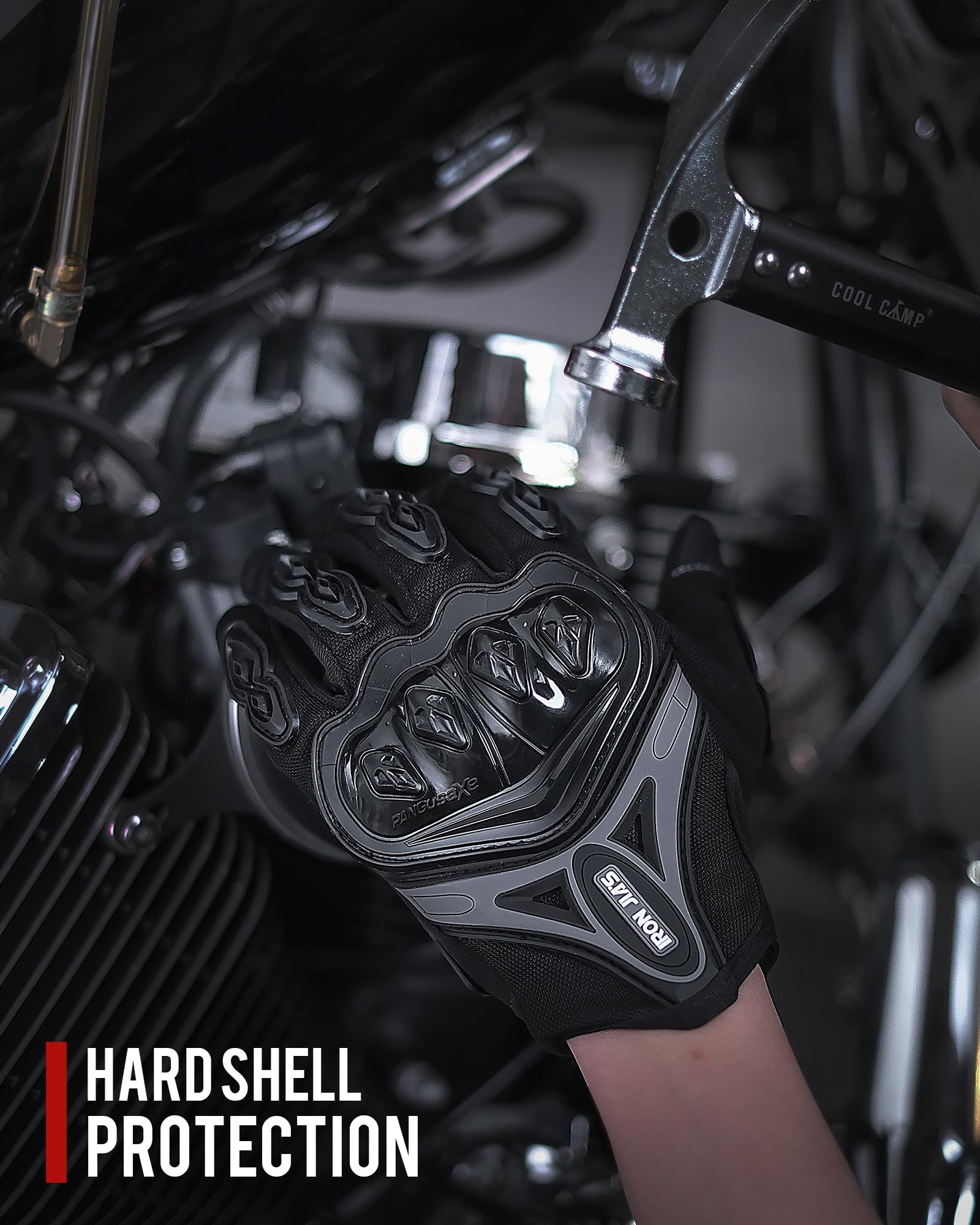 Iron Jia 'S Motorcycle Gloves Full Finger Durable For Road Racing Bike Summer Spring Powersports Support Touch Screen Black-Xxl