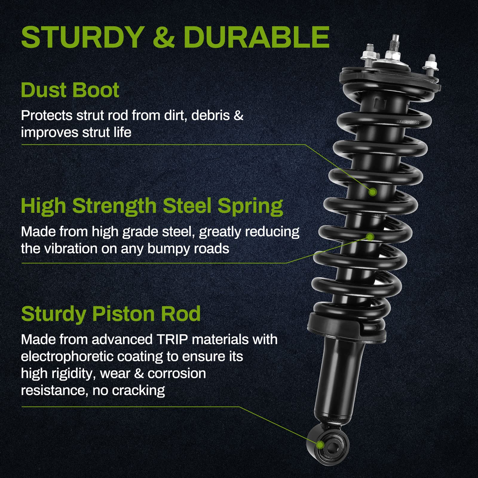 Autosaver88 Front & Rear Pair Complete Quick Struts Shocks Compatible With 2000-2006 Tundra