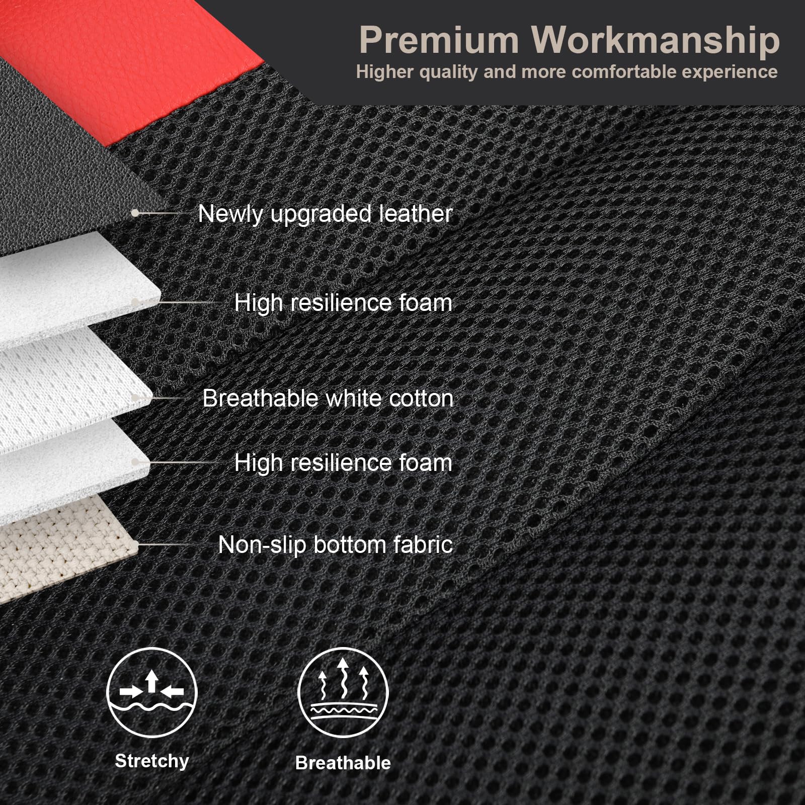 Giant Panda 2 Front Leather Car Seat Cover For Hyundai,3D Air Cool Mesh Thick Seat Covers Custom Fit Hyundai Sonata Elantra Sant