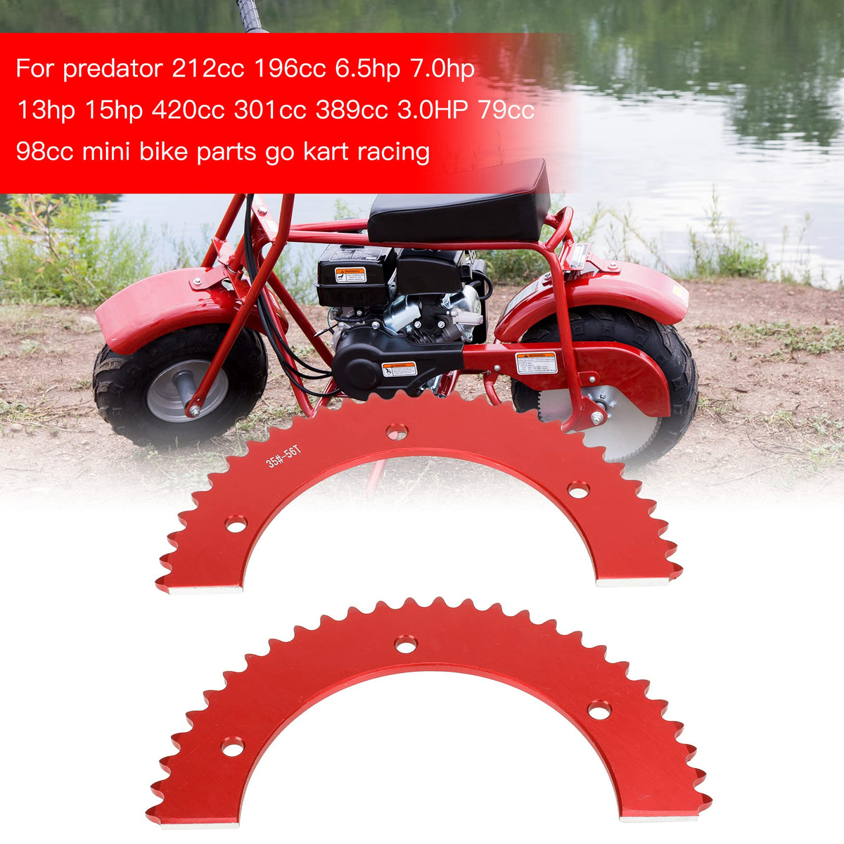 Grehua #35 Chain 56 Tooth Split Sprocket For Predator 212Cc 196Cc 6.5H – Carkart Grehua #35 Chain 56 Tooth Split Sprocket For Predator 212Cc 196Cc 6.5H – Carkart