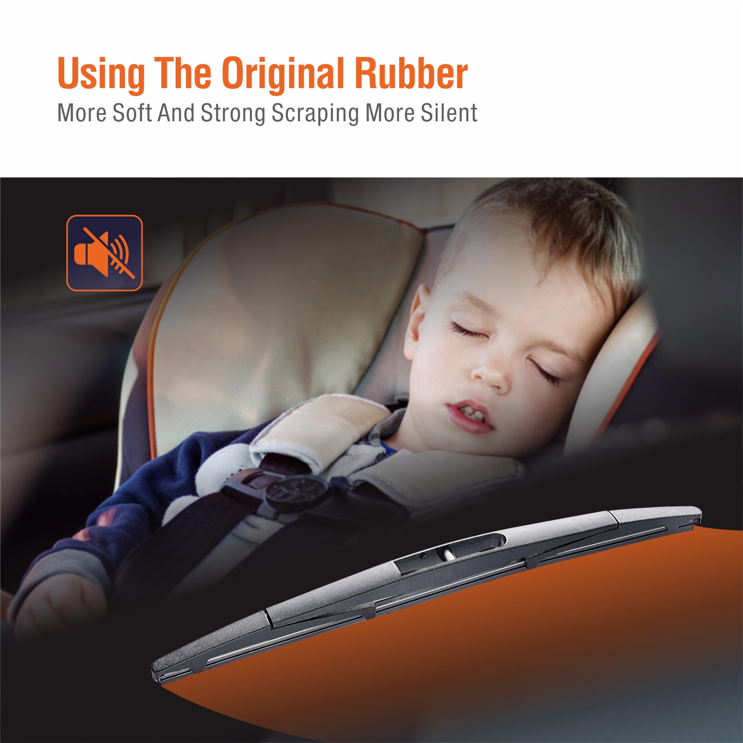 Wowiper 12 Inch (12-B) Rear Wiper Blade Replacement For Honda Crv 2022-2017 Element 2011-2003 /Jeep Wrangler 21-18 /Outlander 20-07/Nissan Pathfinder 12-04 Quest 17-11 Back Windshield Wiper For My Car