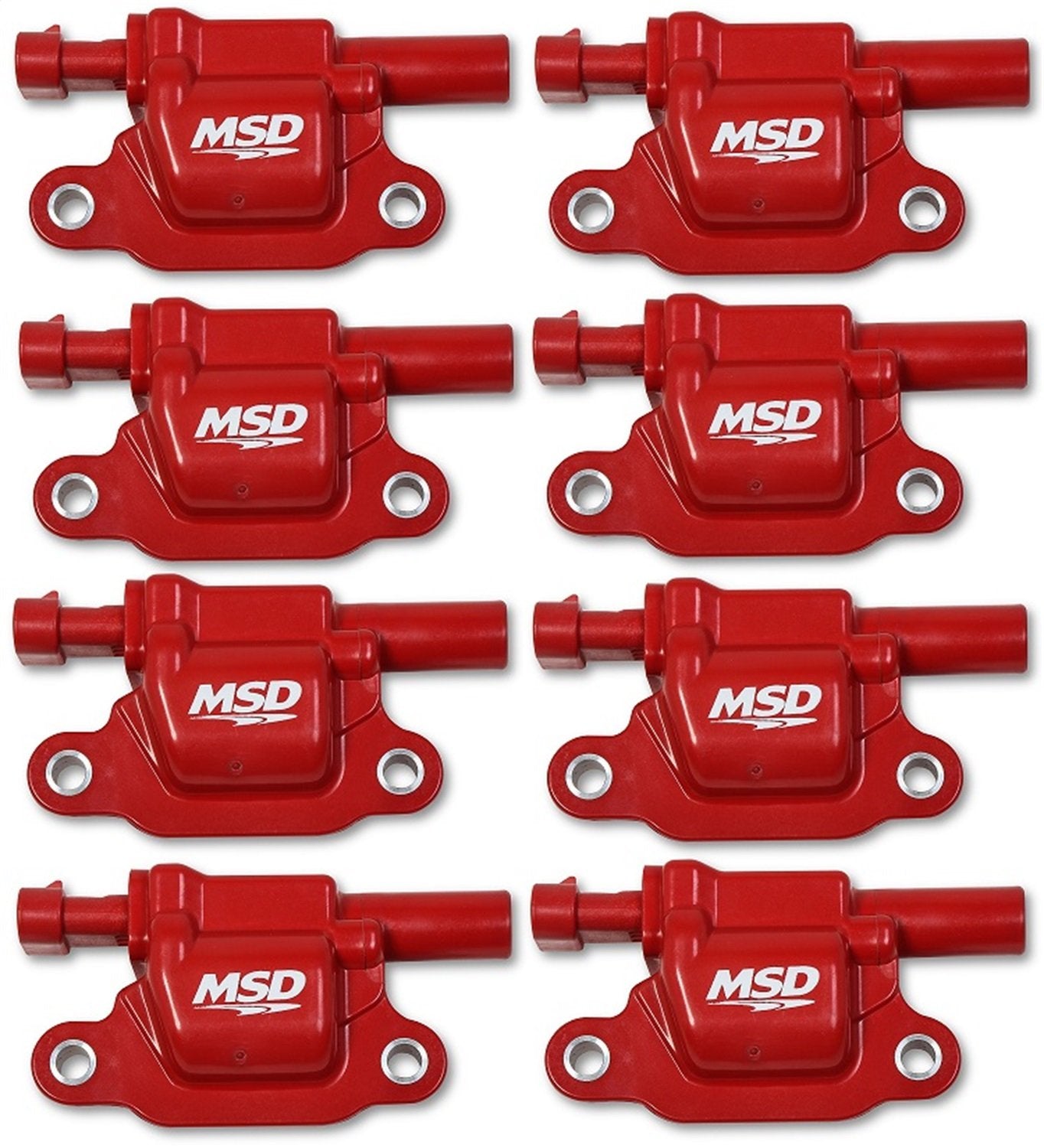 Msd 82668 Ignition Coil Blaster Series, Square, Red, 8-Pack