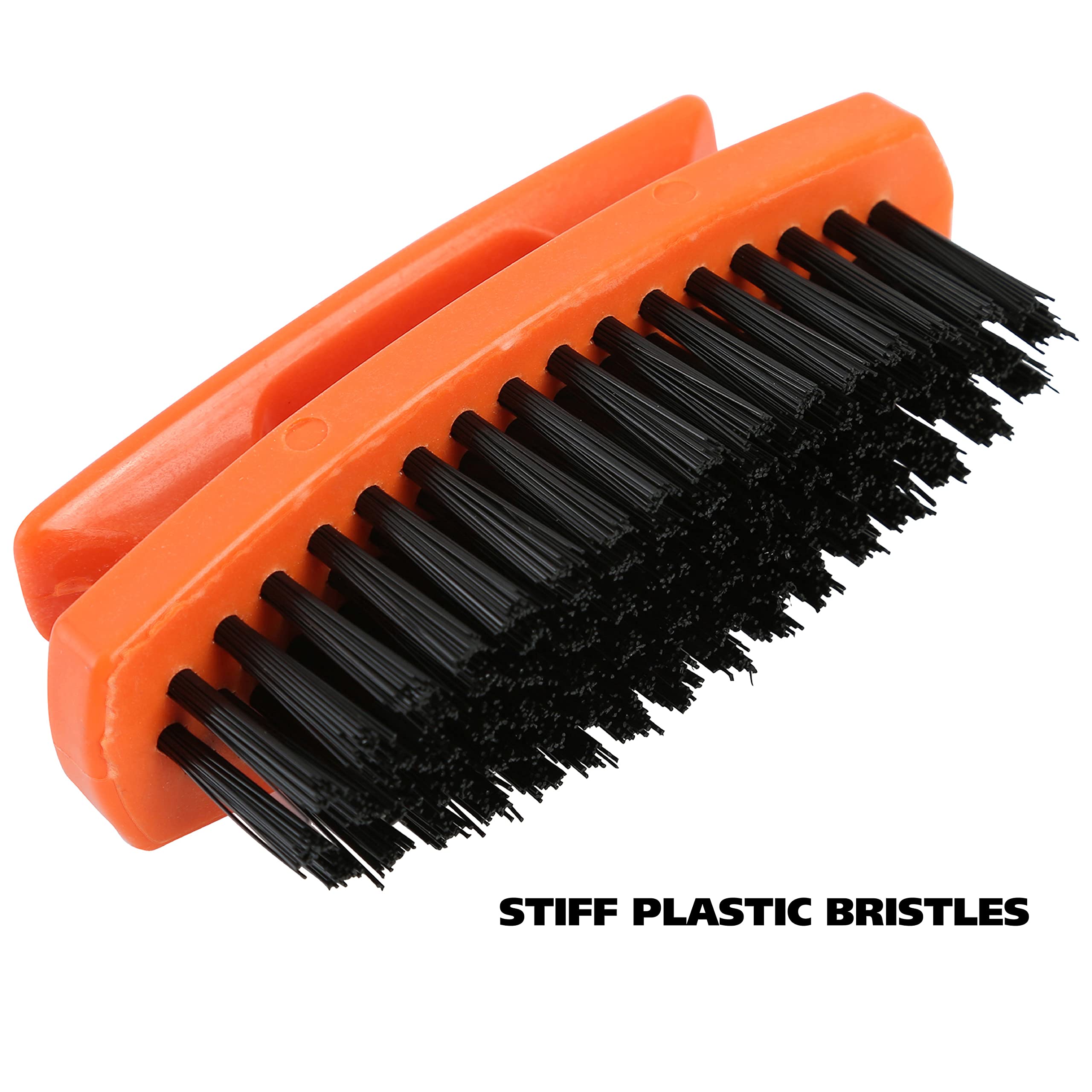 Greatneck 19025 Nail Brush, 6 Pack Nail And Hand Scrub Brush Set, Stiff Bristles, Comfortable Scrubber Grip