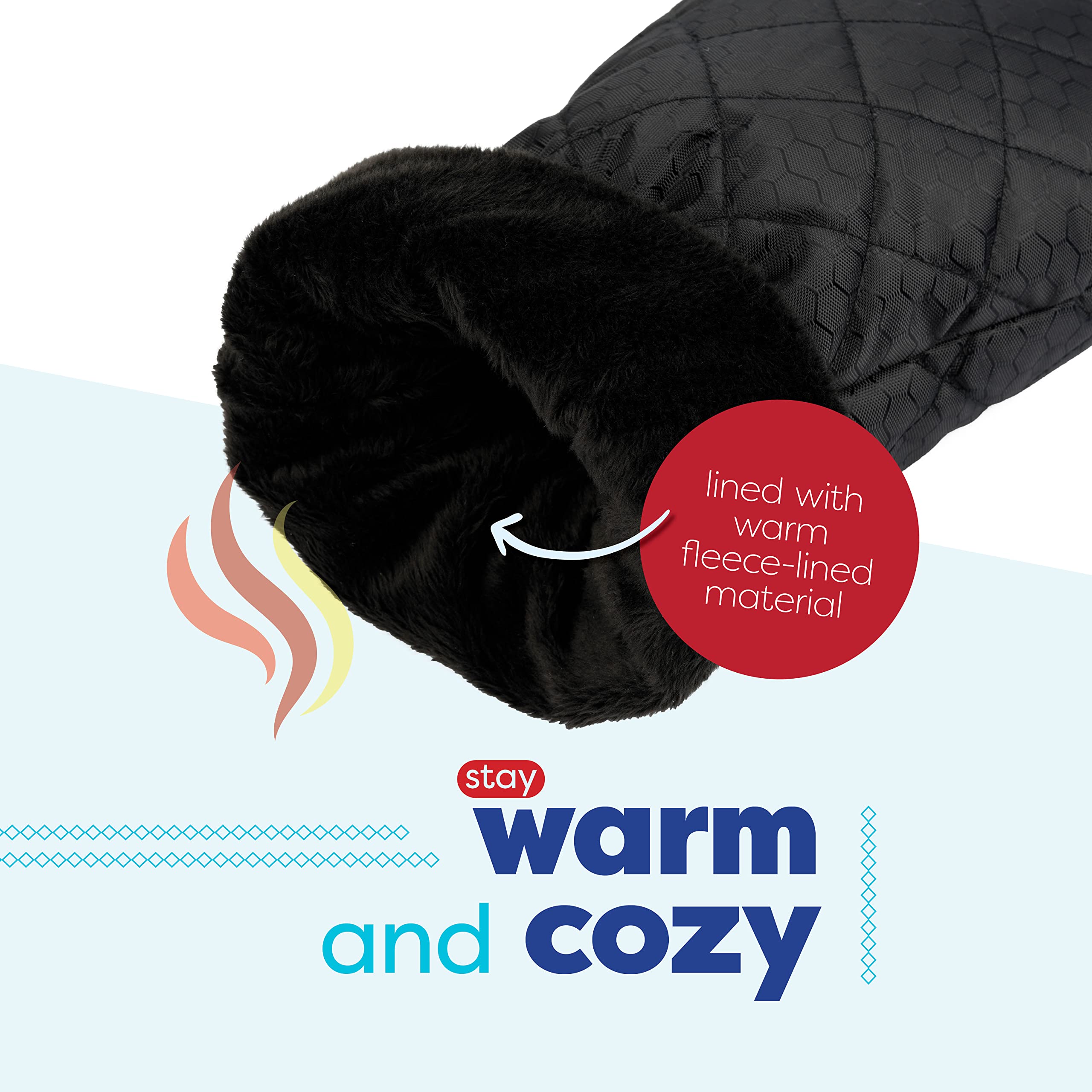 SCRUBIT Ice Scraper with Glove - Car Windshield Scraper for Ice and Snow w/Fleece Mitt - Quickly Scrape and Remove Snow While St