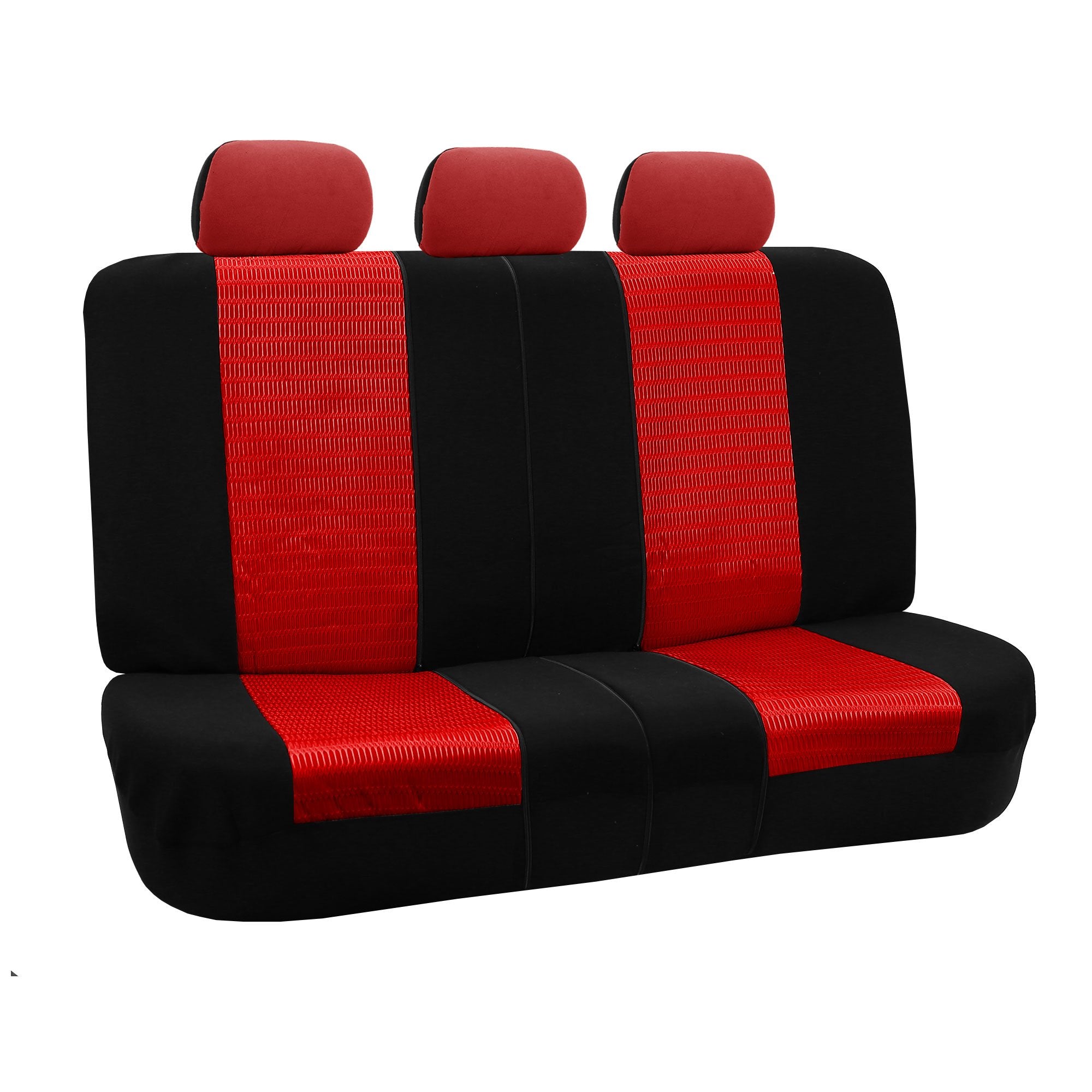 Fh Group Automotive Seat Cover Trendy Elegance For Back Seat Red Car Interior Accessories For Suv, Sedan & Van Universal Fit Com