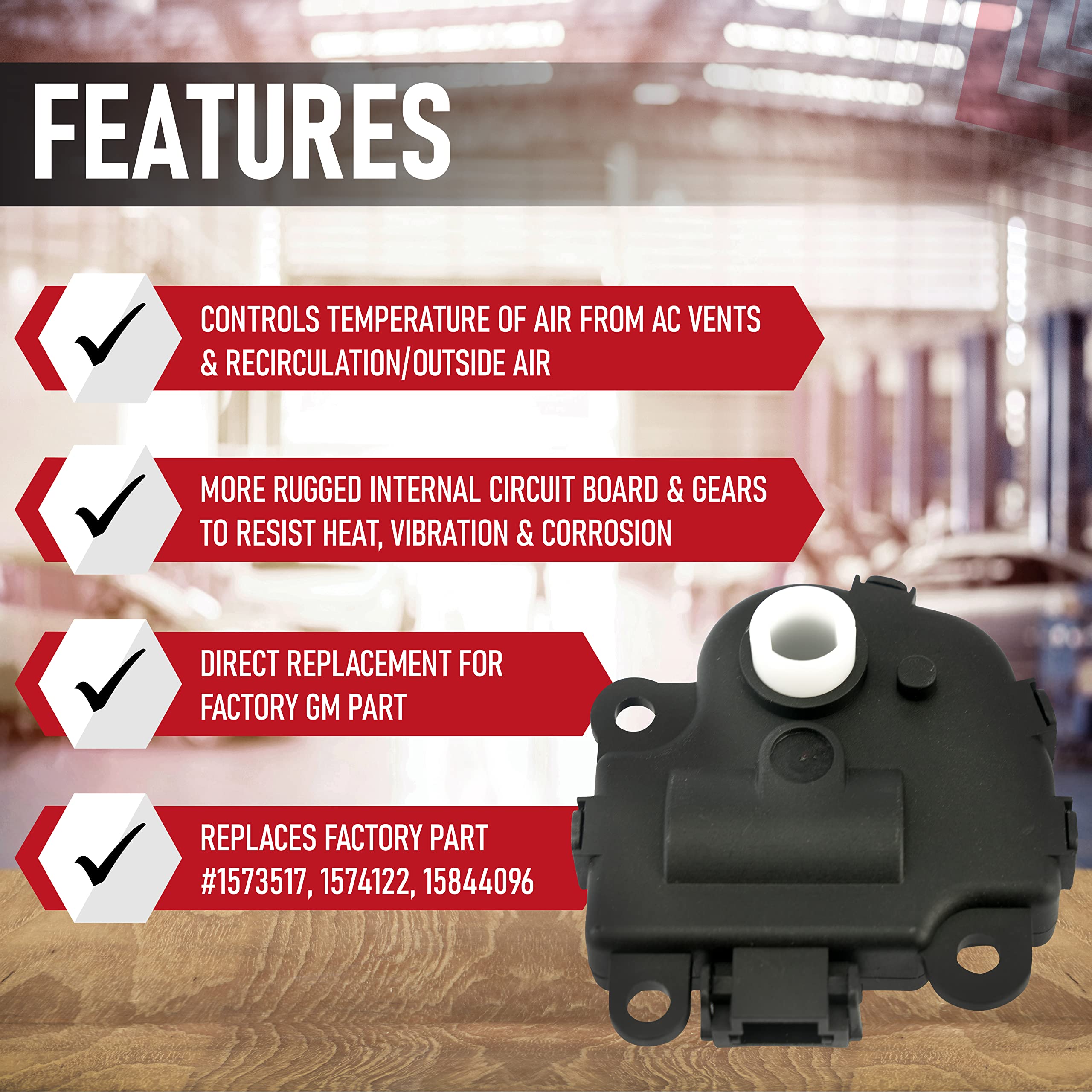 Hvac Air Blend Door Actuator Heater - Compatible With Chevrolet Impala 2004-2013 Vehicles - 1573517, 1574122, 15844096, 22754988