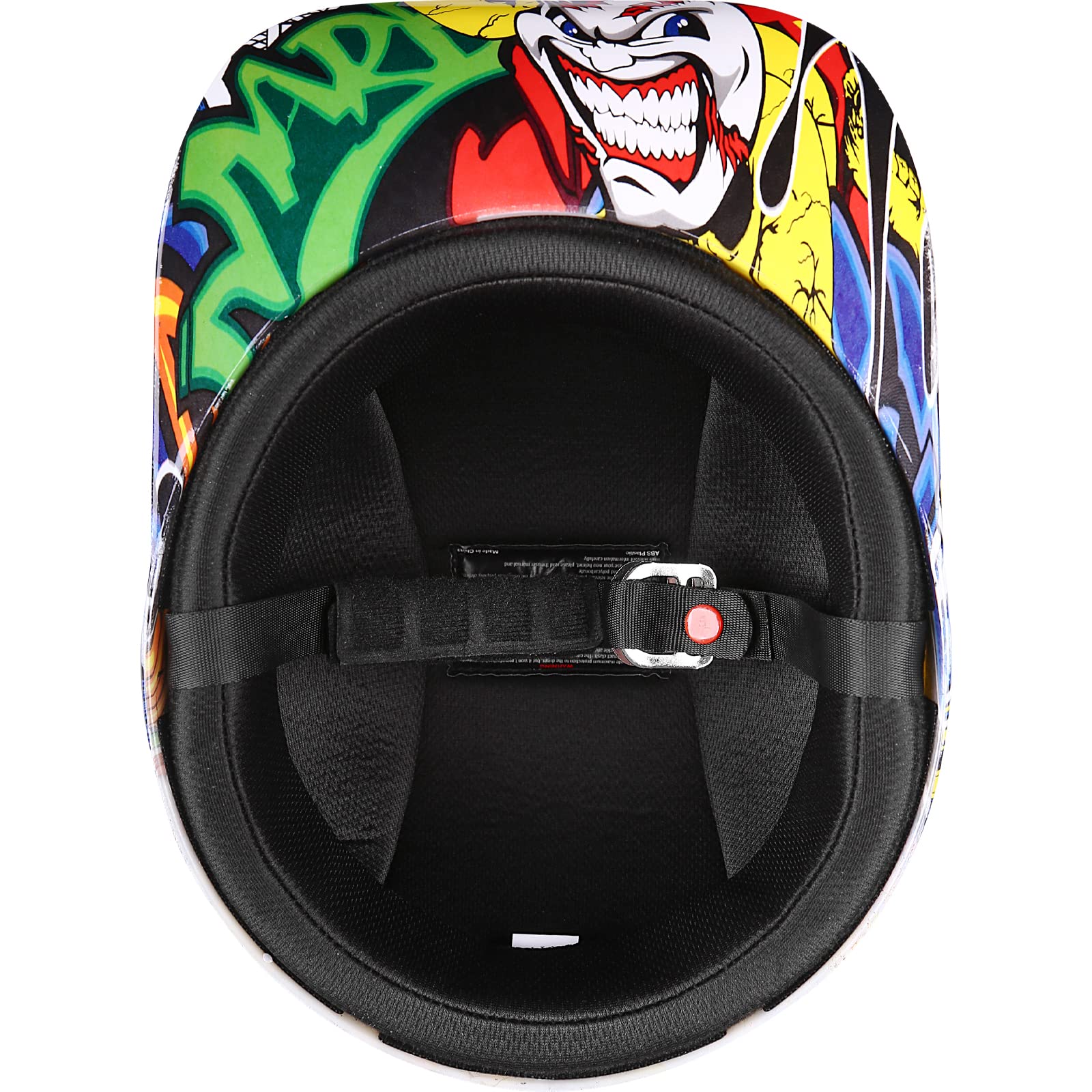 Yesmotor Baseball Motorcycle Helmet Half Cap for Bike Cruiser Chopper Moped Scooter- Dot Approved (Painting, XL)