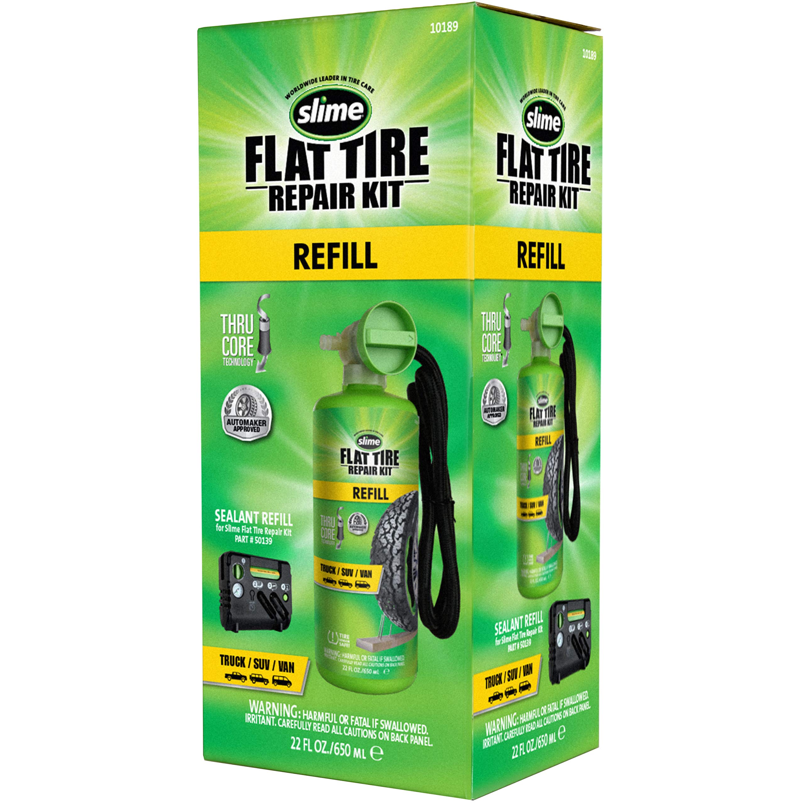 Slime 10189 Sealant Replacement Cartridge Only for The Truck Flat Tire Repair Kit, 22oz