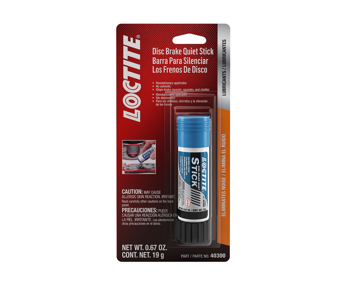 Loctite Disc Brake Quiet Stick for Automotive, Stops Brake squeals, squeaks, and Chatter, Eliminates Noise, No Solvents, Water Resistant | 19 Gram Stick (PN: 40300-718808)