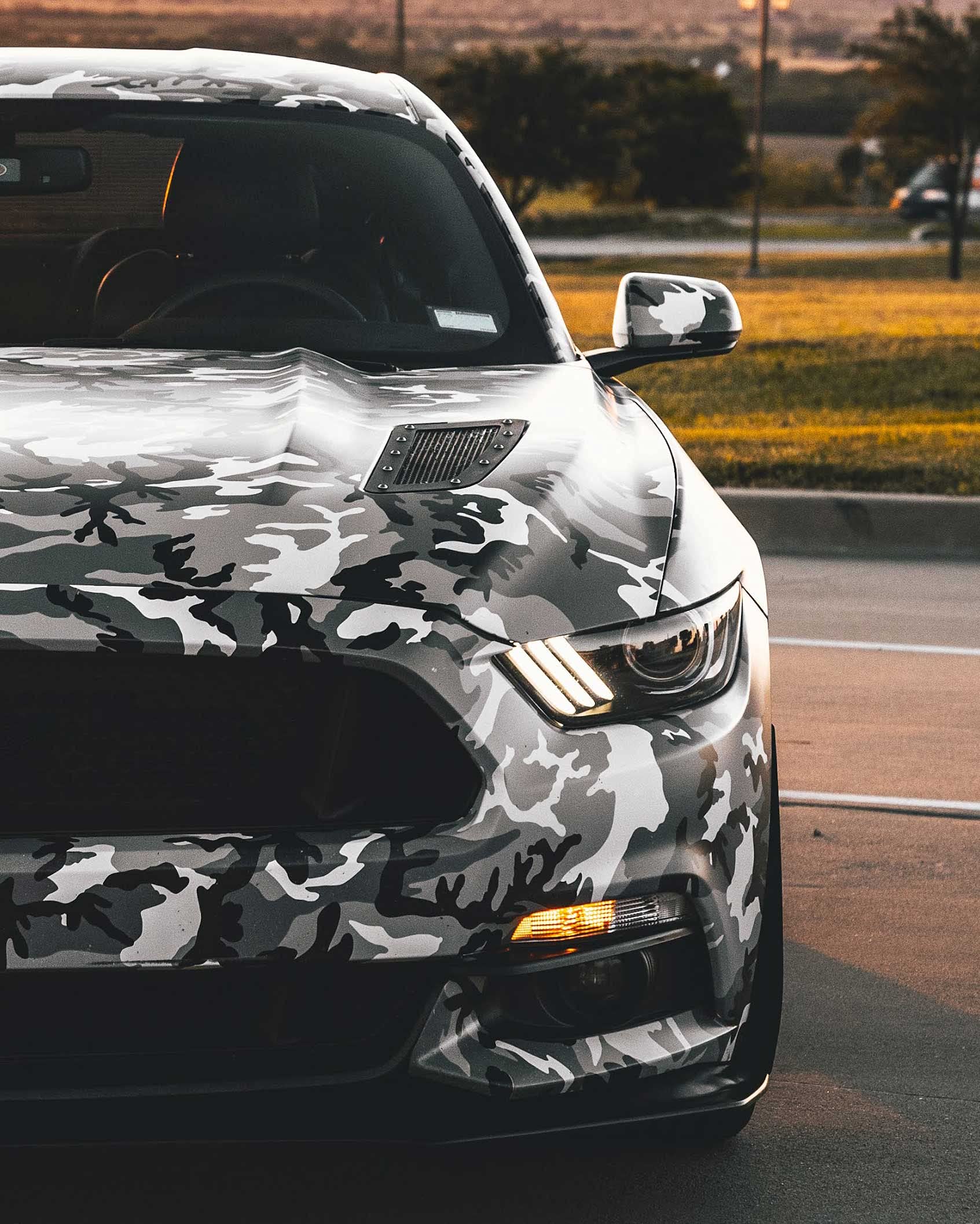 Vvivid Vinyl Camouflage Pattern Wrap Air-Release Adhesive Film Sheets (60Ft X 5Ft, Snow Camouflage)