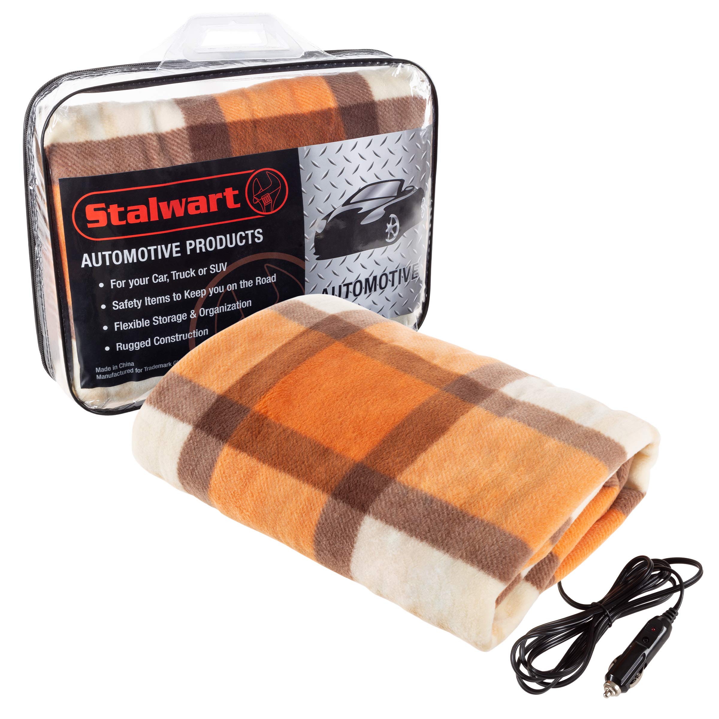 Stalwart Heated Blanket - 12-Volt Electric Blanket For Car, Truck, Suv Or Rv - Portable Winter Car Accessories For Camping Or Tr