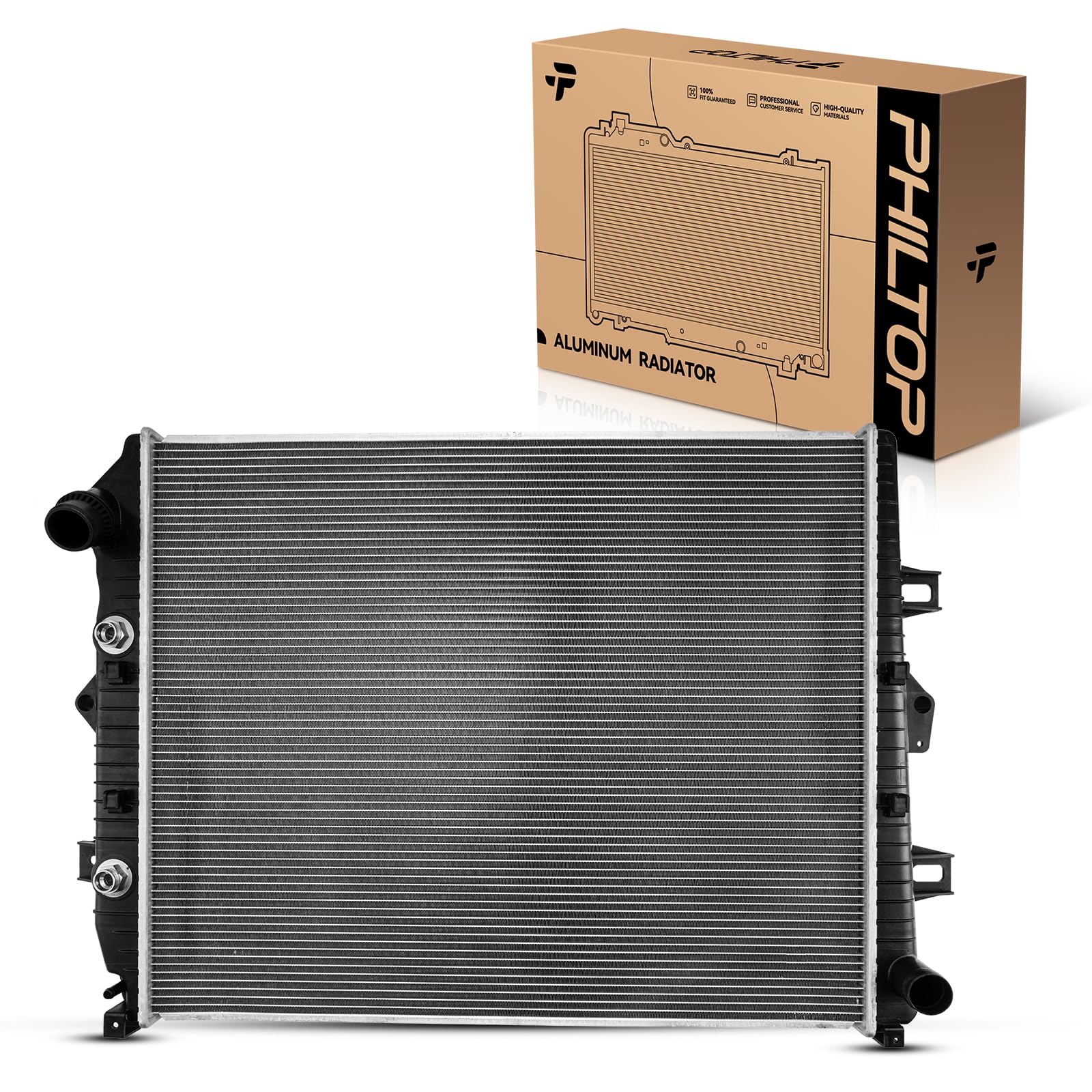PHILTOP Core Radiator Compatible with 2011-2016 Silverado 2500 HD 6.6T, 2011-2016 Sierra 2500 HD 6.6T, 2011-2016 Silverado 3500 