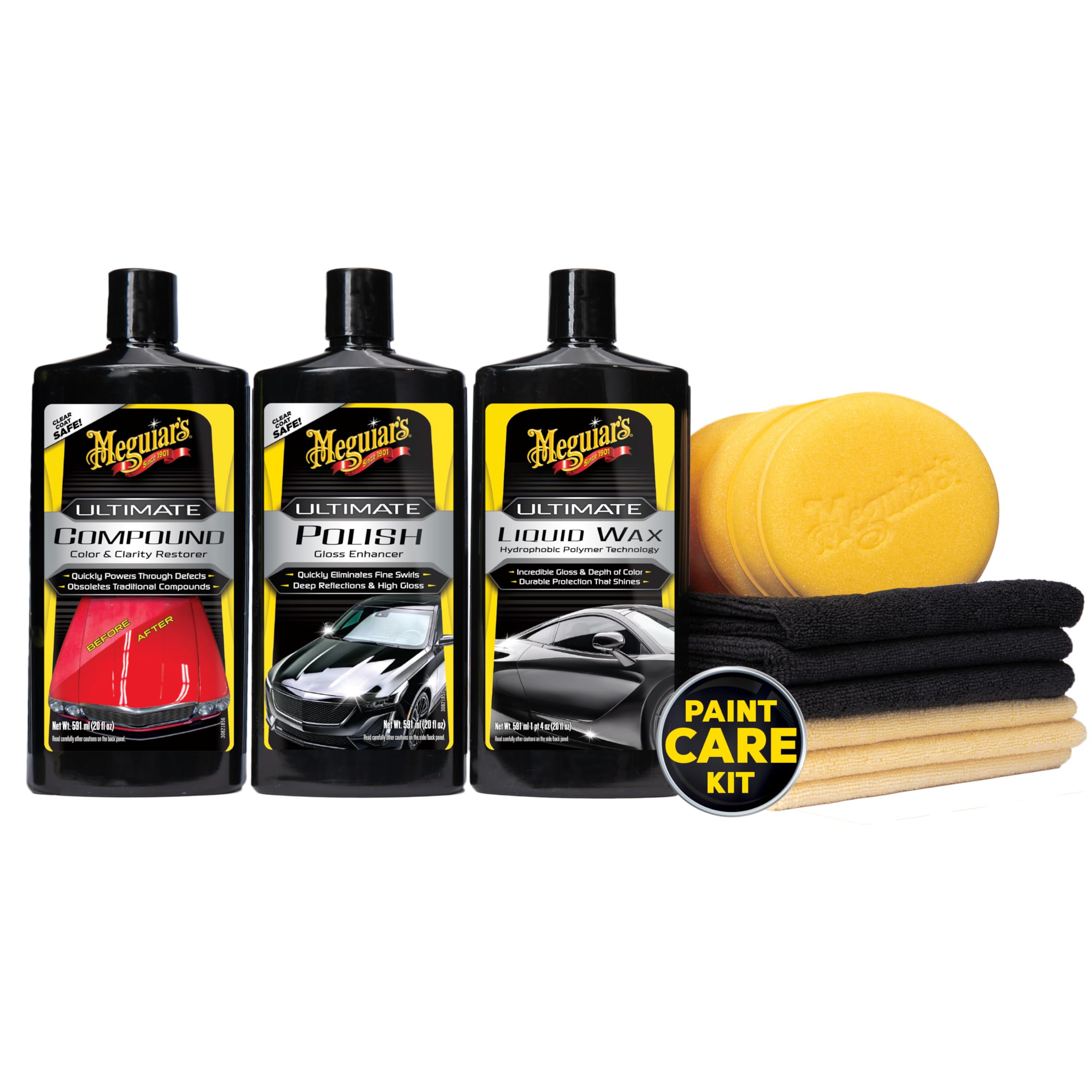 Meguiar'S Ultimate 3 Step Paint Care Kit, Car Detailing And Polishing Kit