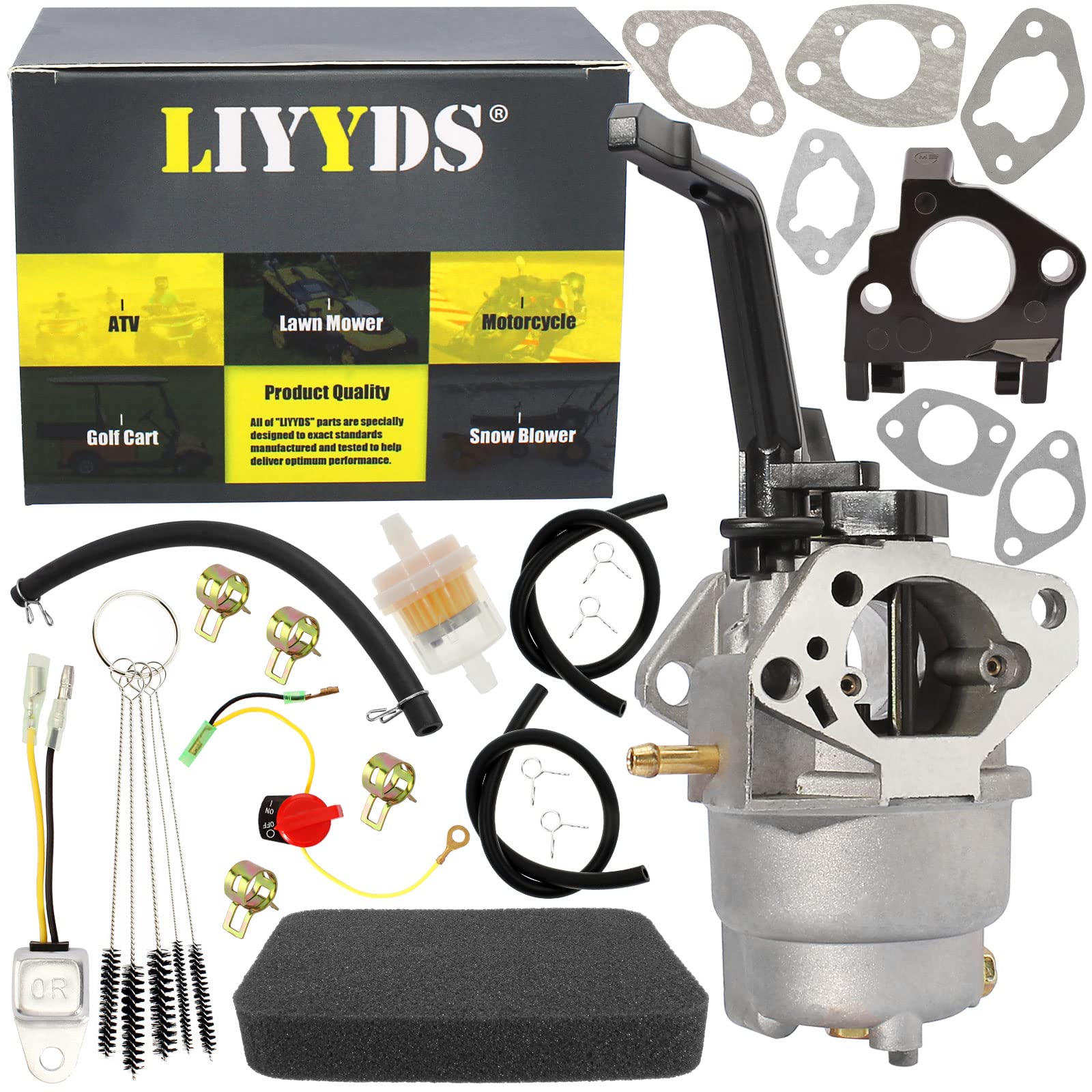 Liyyds Carburetor Kit Compatible With Gp5000 Gp5500 Gp6500 Gp6500E Gp7500E 8125W Jingke Huayi Kinzo Ruixing Xieli 5Kw 5.5Kw 6.5K