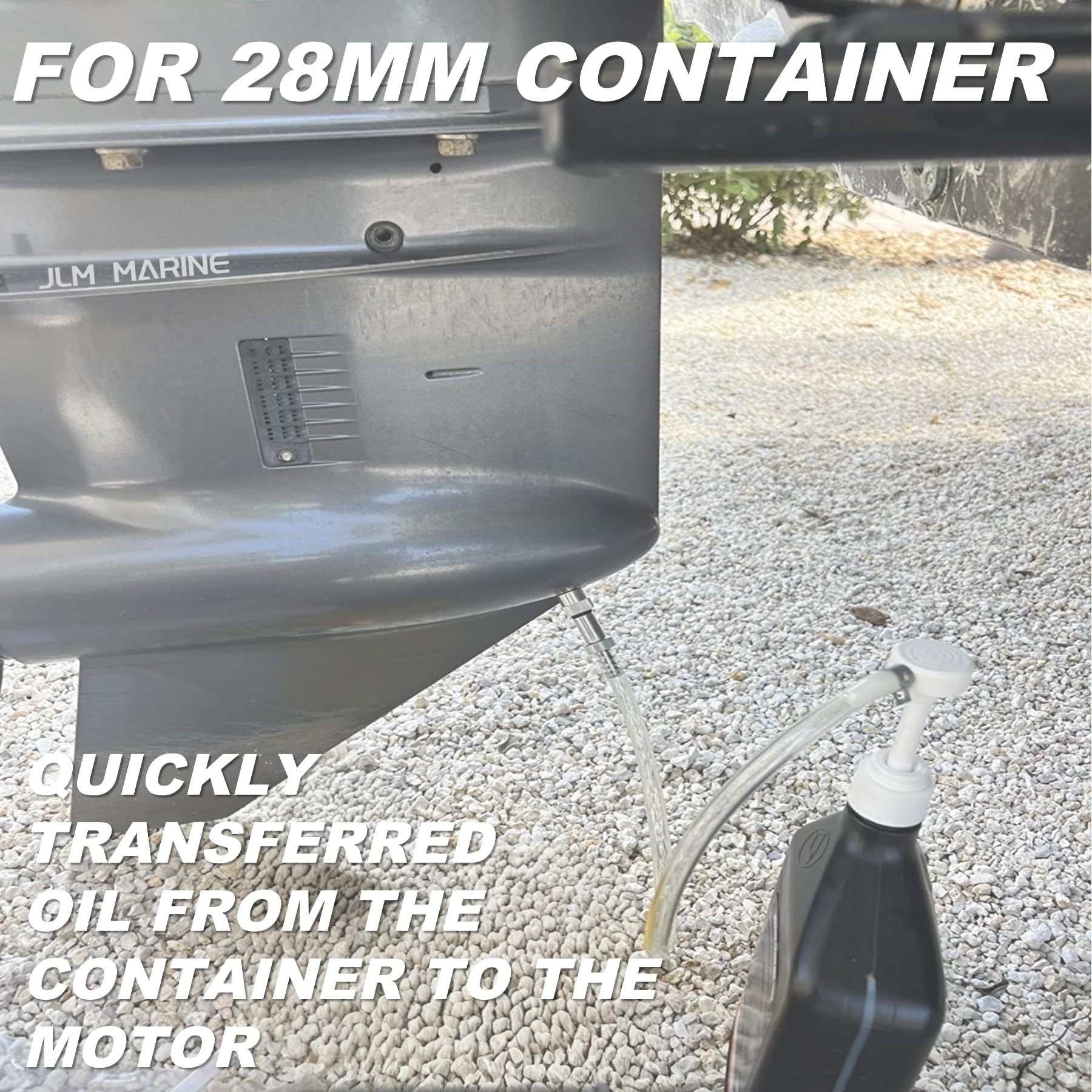 JLM MARINE Lower Unit Gear Oil Pump for Standard Quart Bottles Boat Marine Engine Lube Liquid Suction Filling Siphon Manual Hand